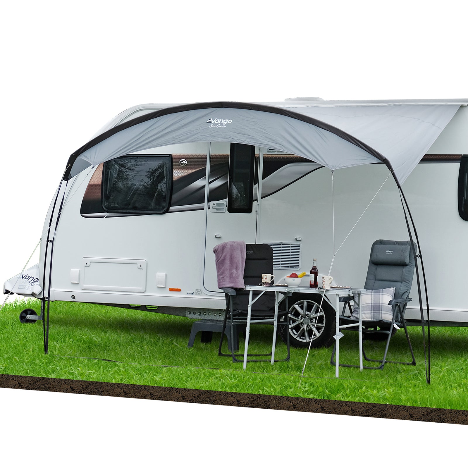 VANGO Caravan Poled Sun Markise Wohnmobil Van Bus Sonnensegel Vordach Keder 3 m
