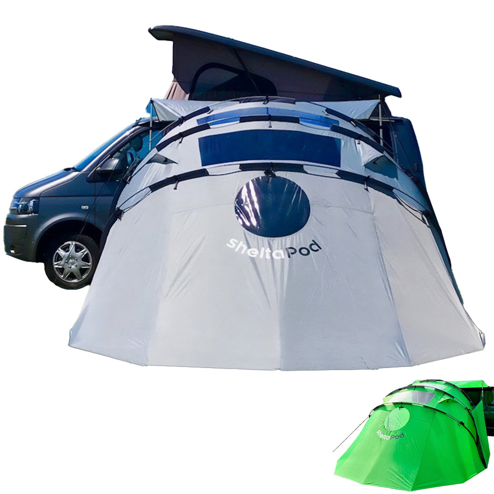 SHELTAPOD Bus Vorzelt Heckzelt Buszelt Camping Bus Zelt SUV VW Van Freistehend