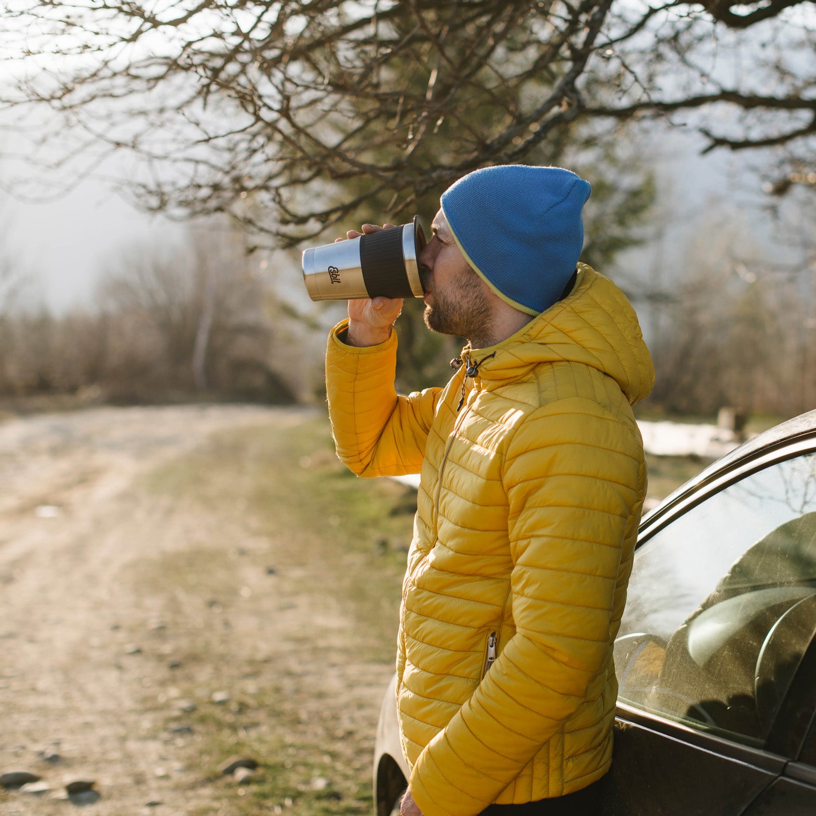 ESBIT thermobeker, isolatiebeker, Sculptor, koffiebeker voor in de auto, koffiekopje, 550 ml
