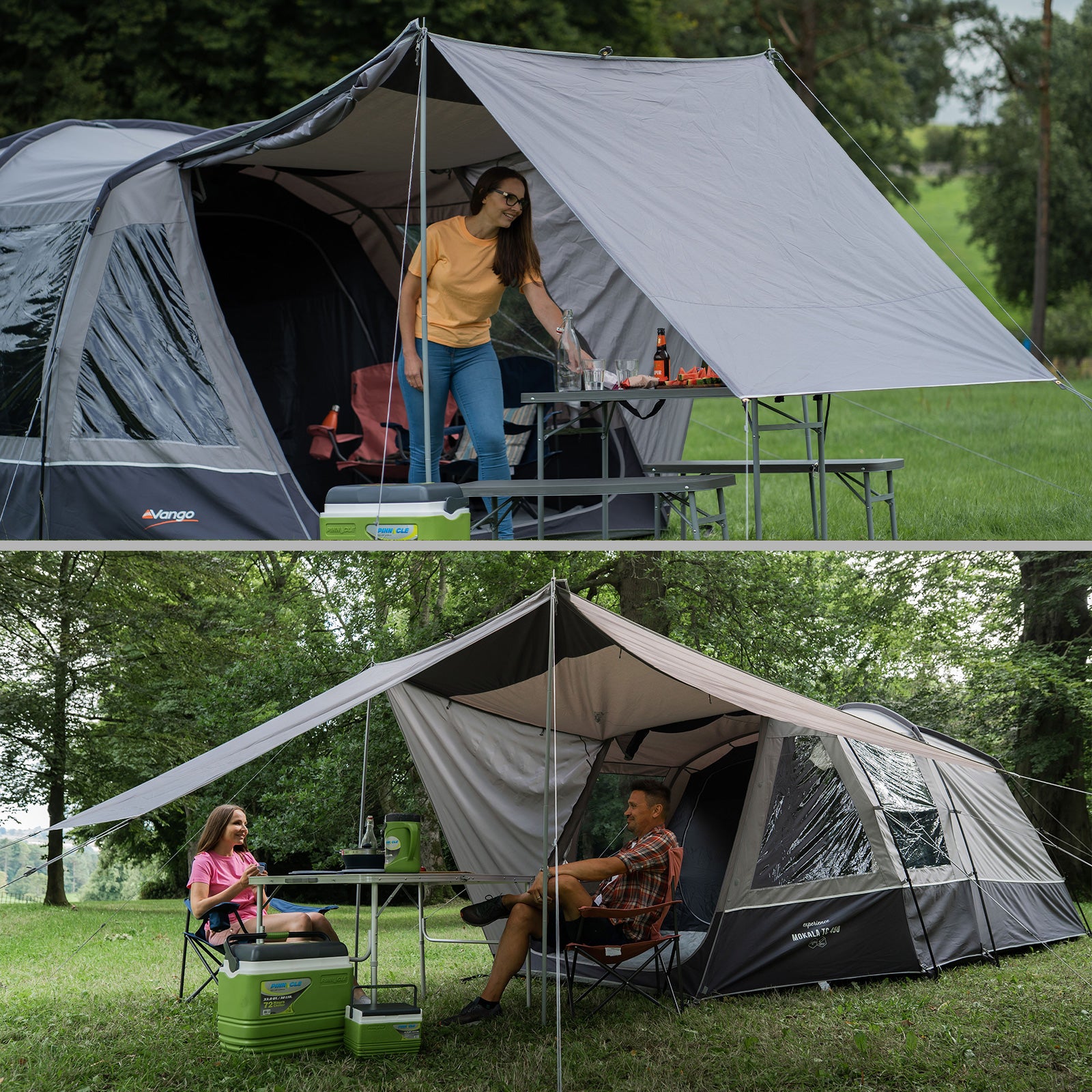VANGO Familienzelt Mokala TC 450 Camping Tunnel Zelt 4Personen Vorraum Baumwolle