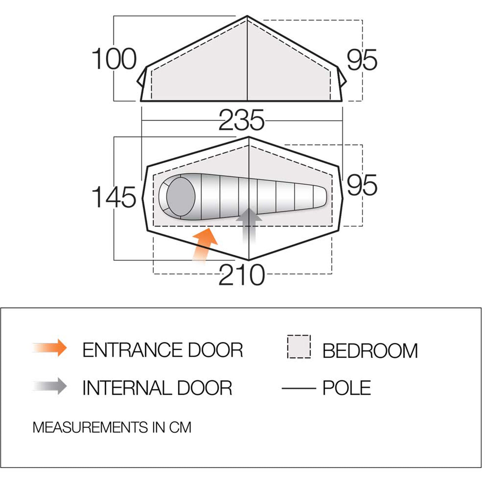 Tente de randonnée F10 Helium UL pour 1 personne, tente de camping pop-up pour vélo, 1,23 kg