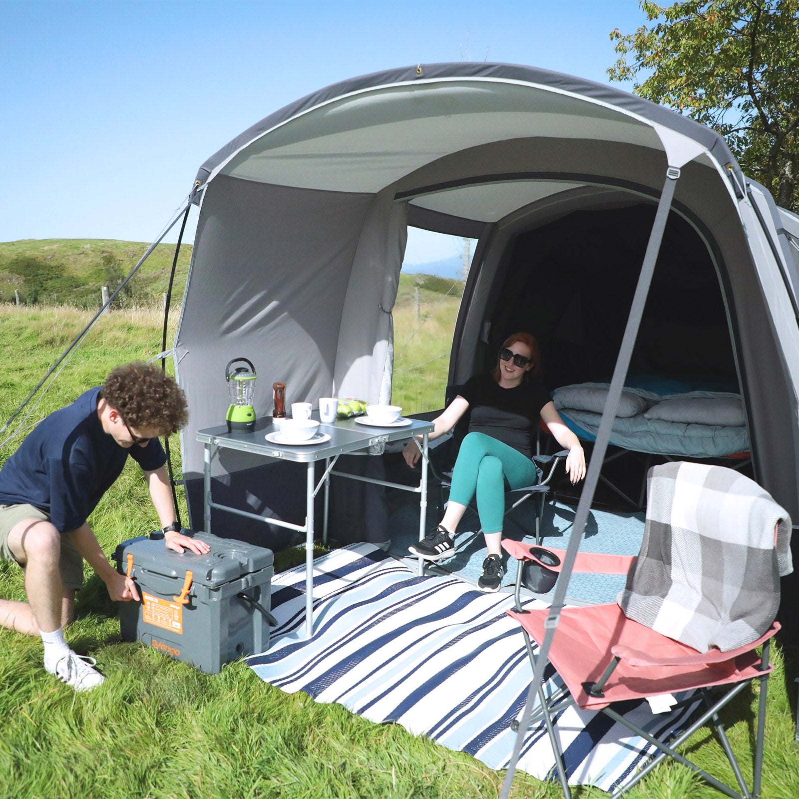 VANGO Familienzelt Harris Air TC 350 Luftzelt Camping Zelt Aufblasbar Baumwolle