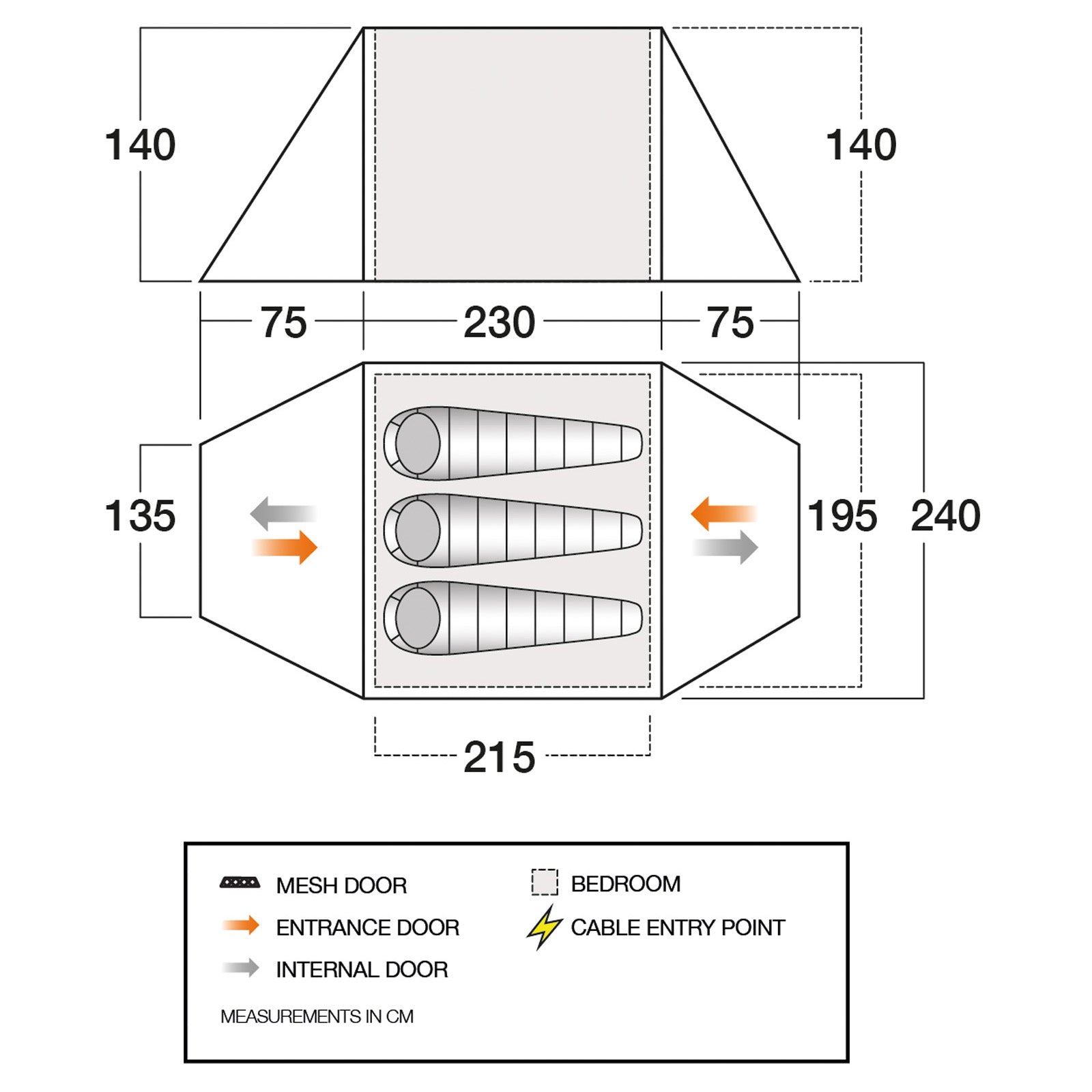 VANGO Campingzelt Classic Instant 300 First Automatik Pop Up 3 Personen Zelt