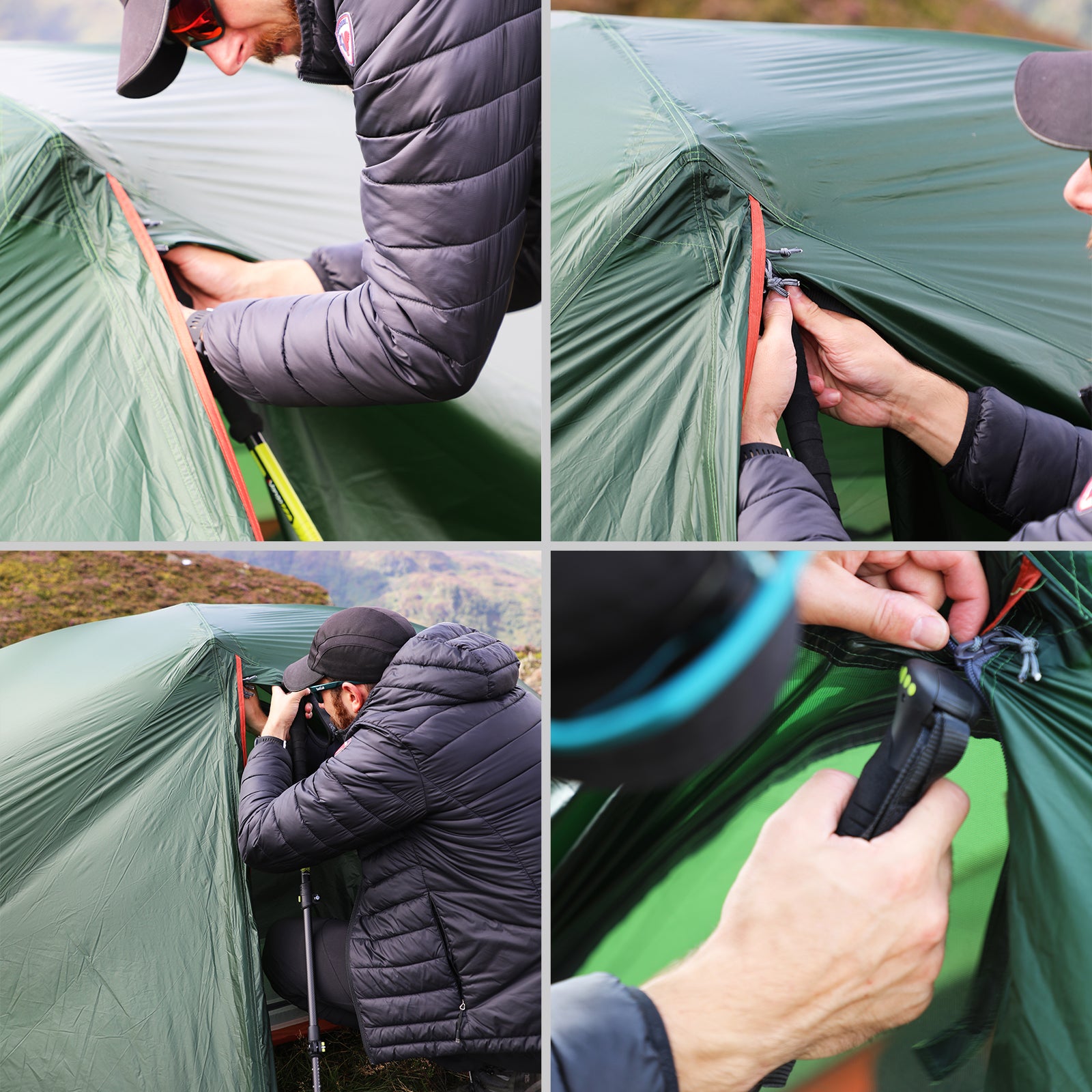 F10 Trekkingzelt Radon UL 2 Personen Camping Fahrrad Einmann Zelt Biwak 1,6 kg