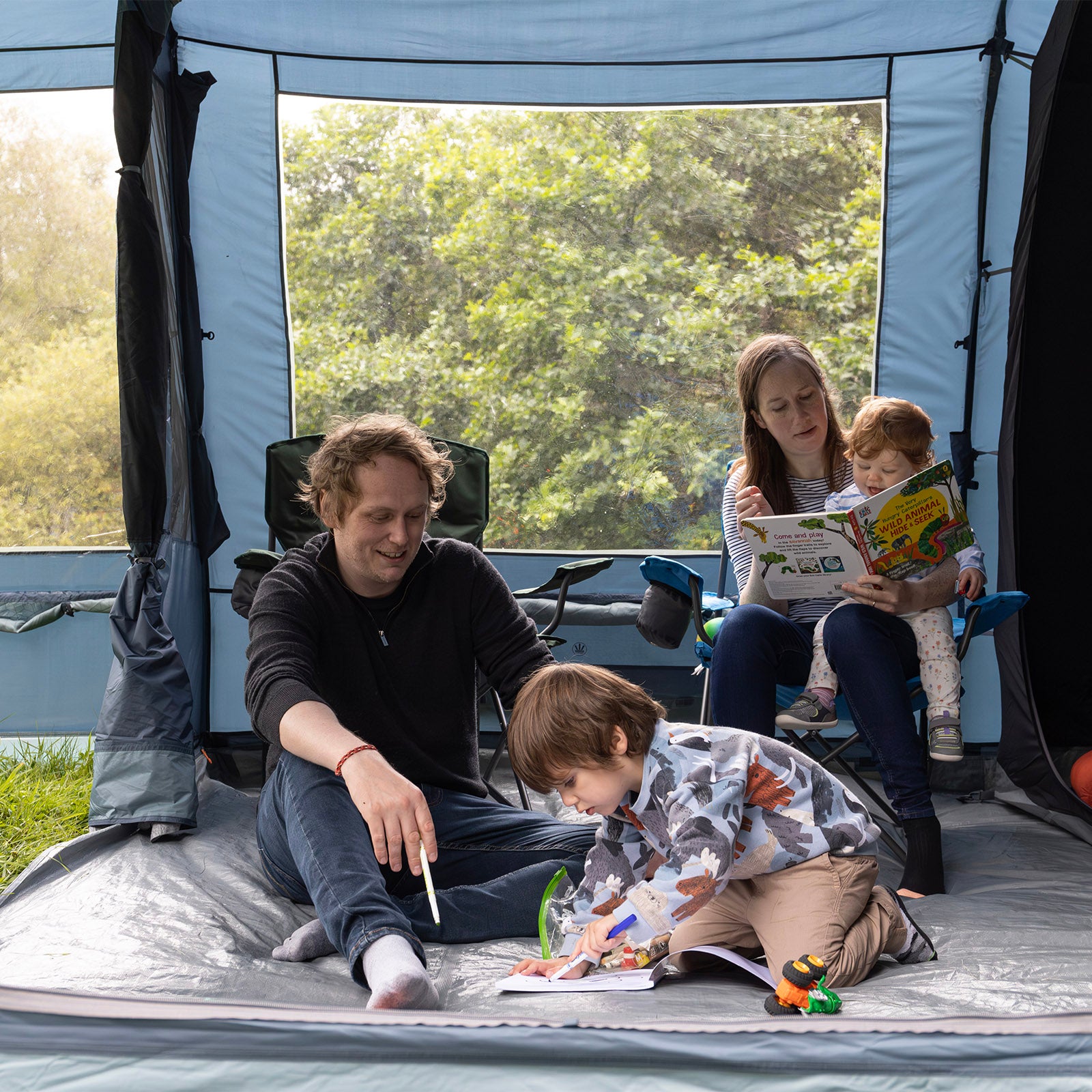 VANGO Familienzelt Savannah 400 Camping Gruppen Zelt 4 Personen Tunnel Vorraum