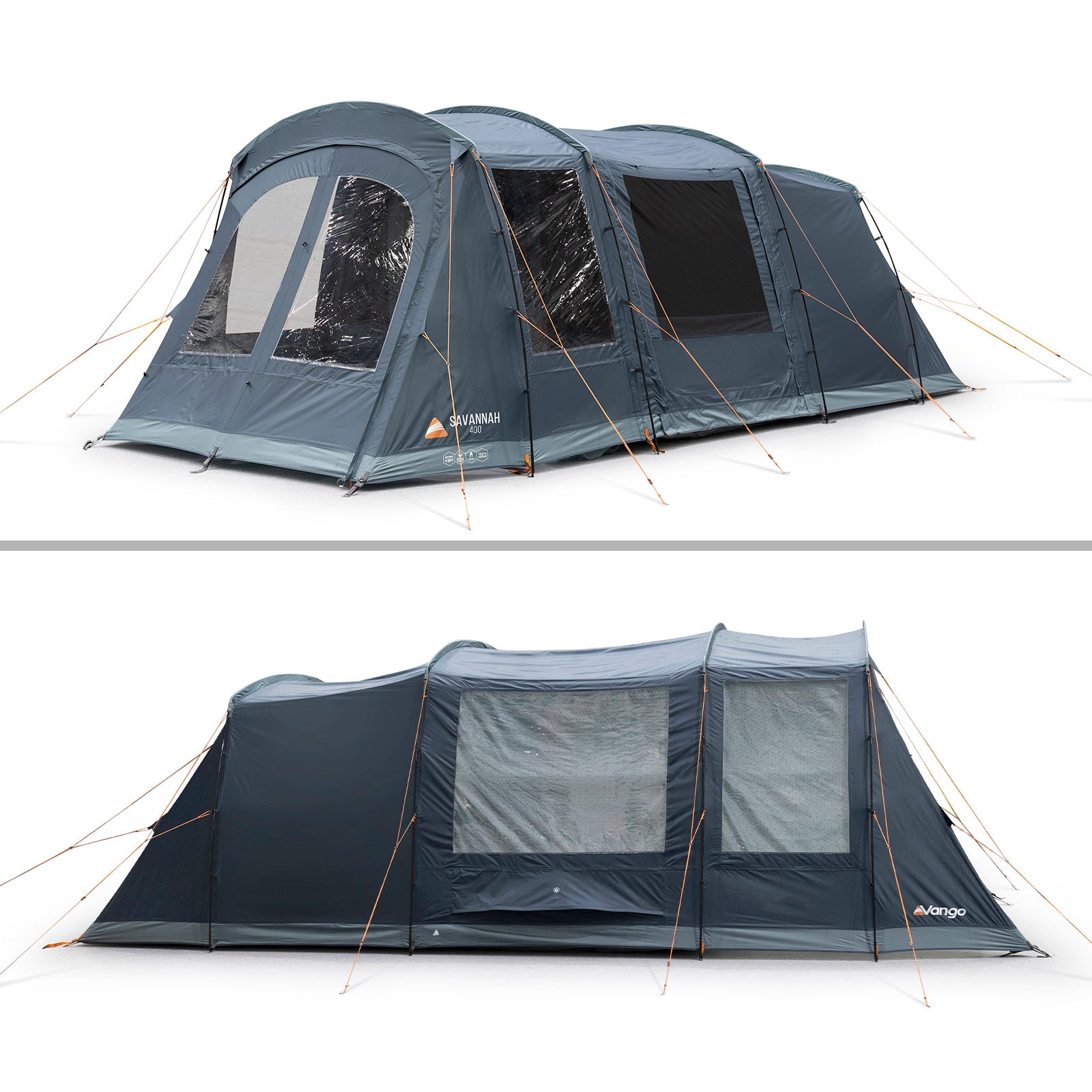 Tente familiale VANGO Savannah 400 – Tente de camping pour groupes – 4 personnes – Entrée en tunnel
