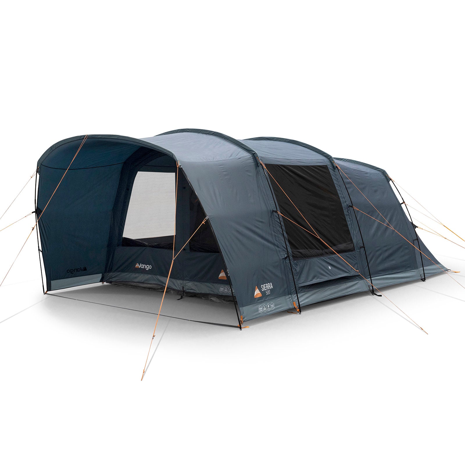 Tente familiale VANGO Sierra 500 – Tente de camping pour groupes – 5 personnes – Tente tunnel avec auvent