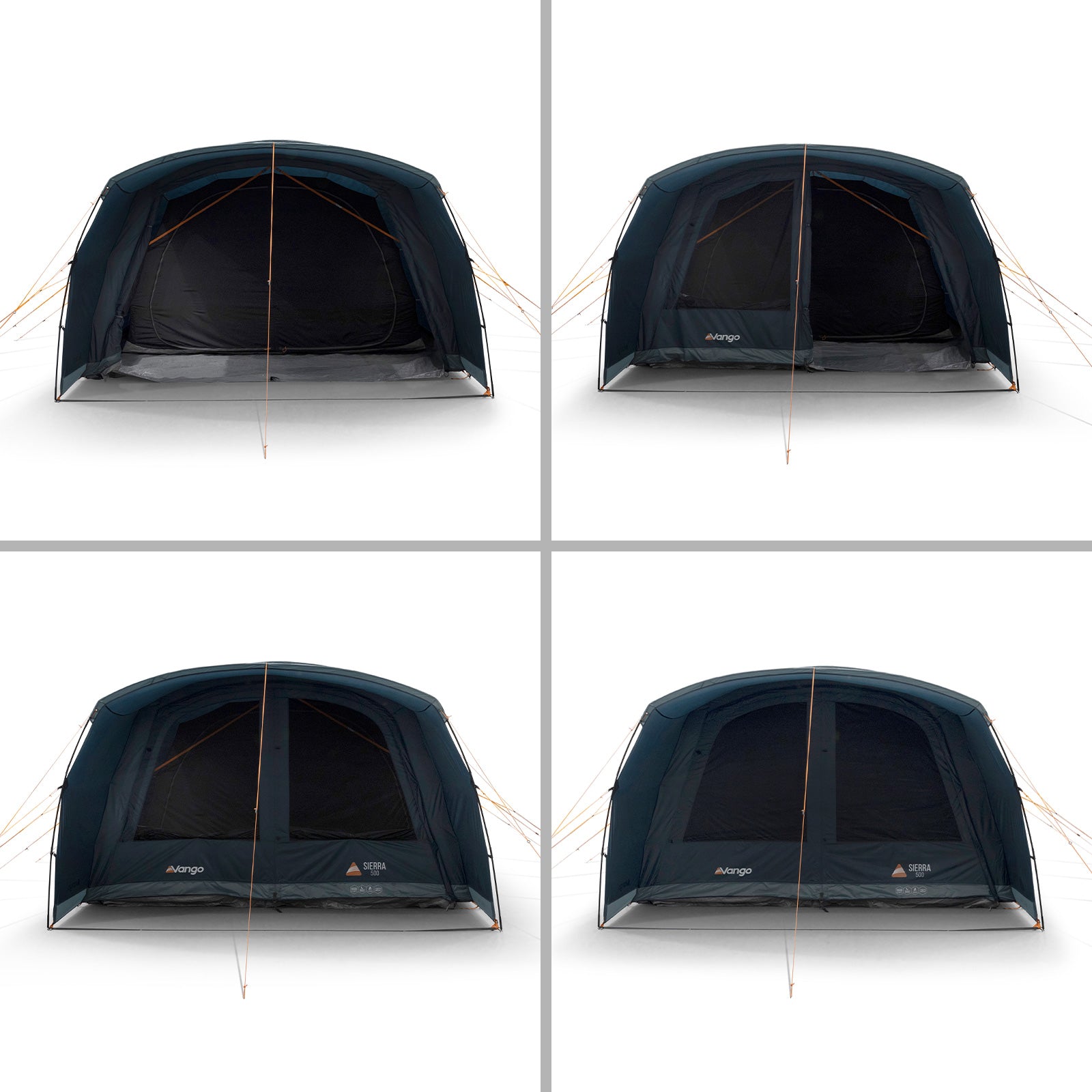 Tente familiale VANGO Sierra 500 – Tente de camping pour groupes – 5 personnes – Tente tunnel avec auvent