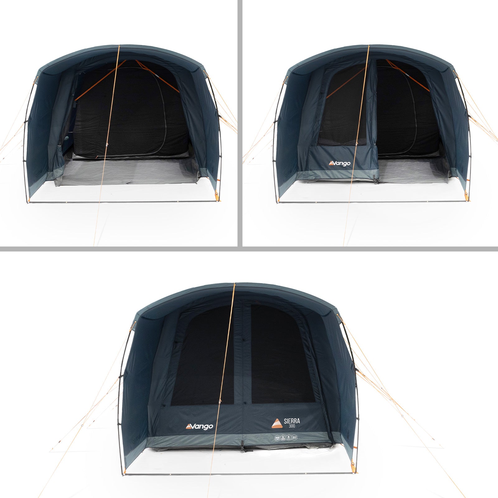 Tente familiale VANGO Sierra 300 – Tente de camping pour groupes – 3 personnes – Tente tunnel avec auvent