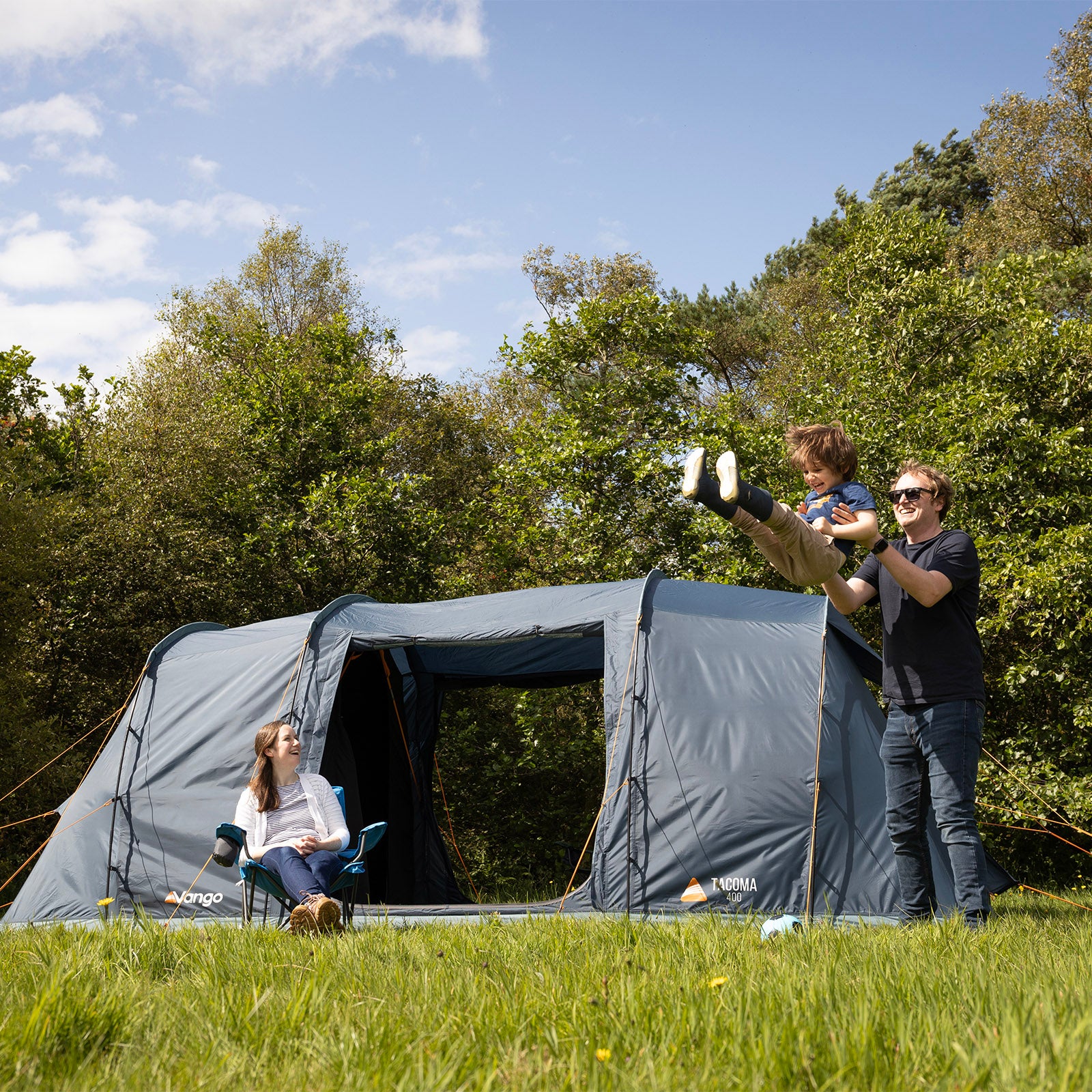VANGO Familienzelt Tacoma 400 Camping Gruppen Zelt 4 Personen Tunnel Vorraum