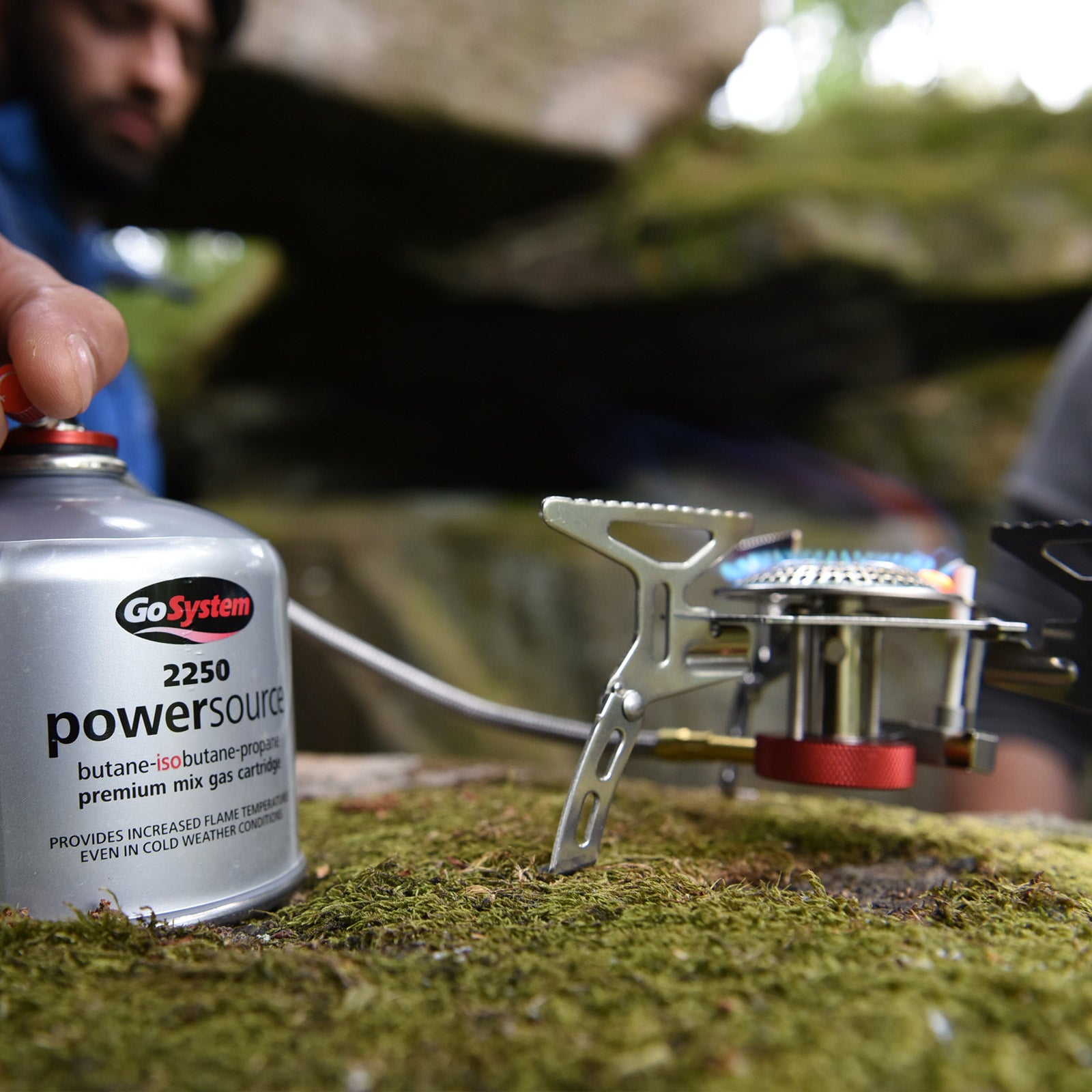 Réchaud à gaz de camping GO SYSTEM Sirocco Mini, réchaud d'extérieur pliable pour trekking, 3 000 W