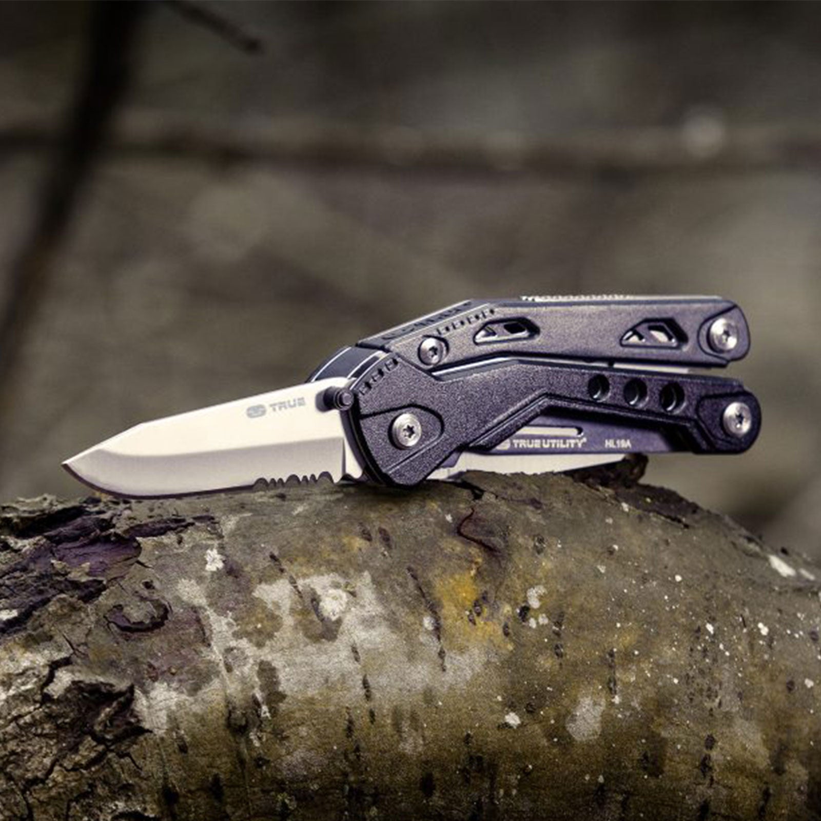 TRUE UTILITY Outil multifonction Fireranger Allume-feu Couteau de poche Couteau pliant Pince