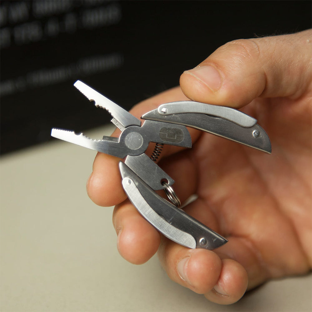 TRUE UTILITY Mini Multitool Scarab - Couteau de poche Pêche Chasse Porte-clés