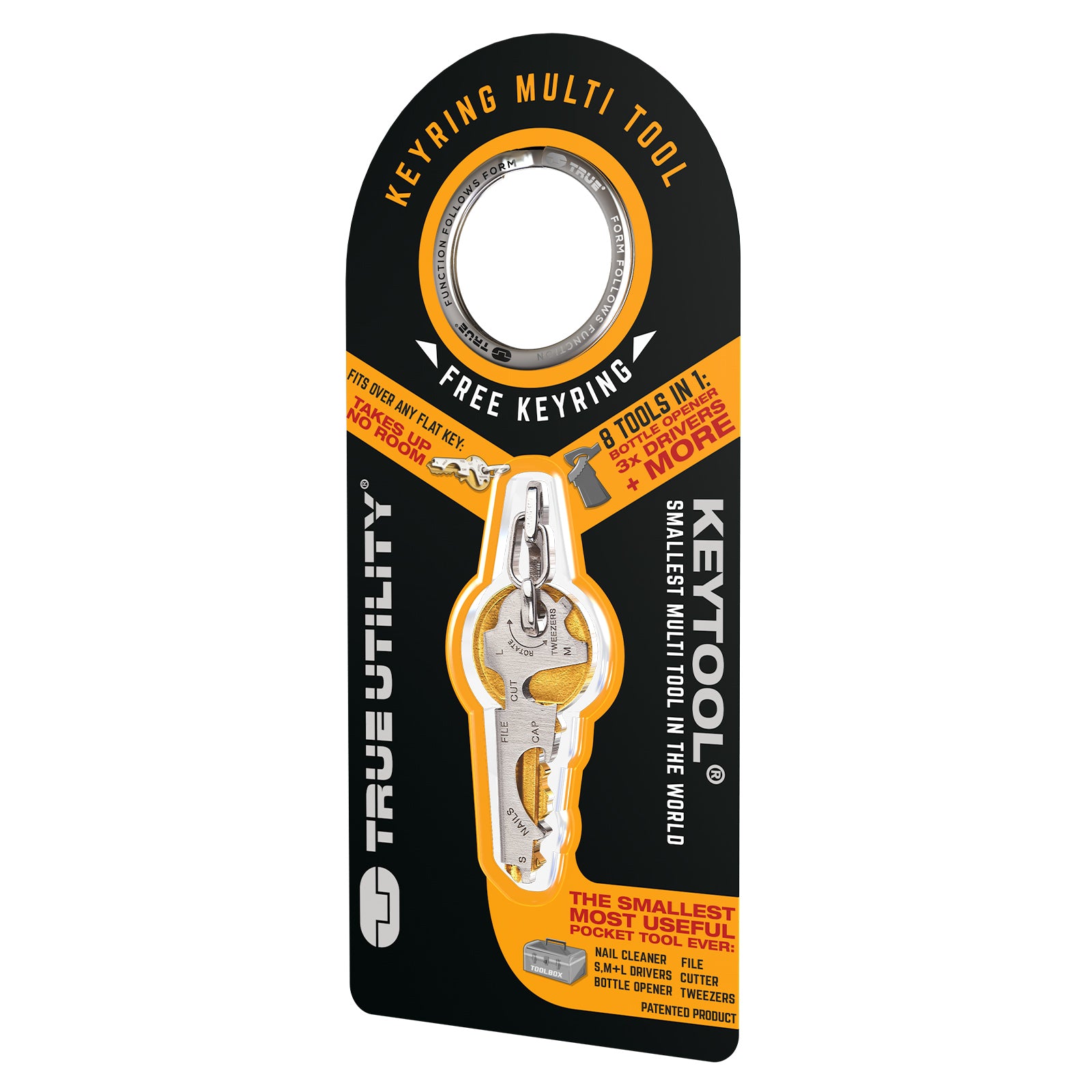 TRUE UTILITY Mini Key Multitool - Key Ring - Key Tool TOP