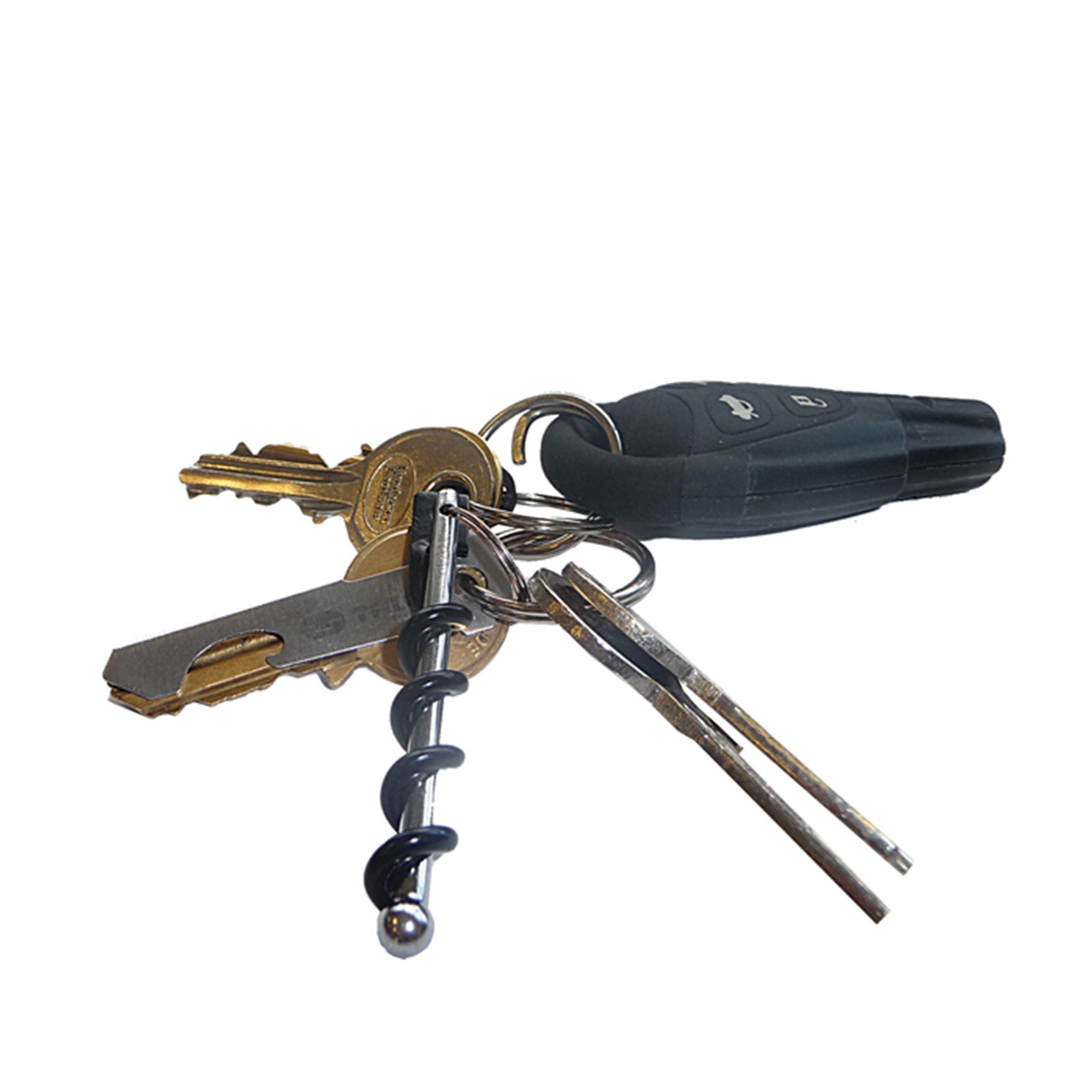 TRUE UTILITY Mini Korkenzieher Twistick - Wein Flaschen Öffner Schlüsselanhänger