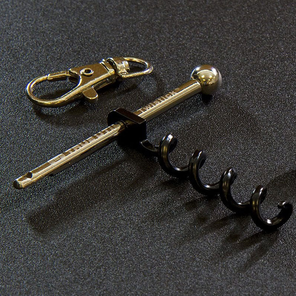 TRUE UTILITY Mini-kurkentrekker Twistick - Wijnflesopener en sleutelhanger