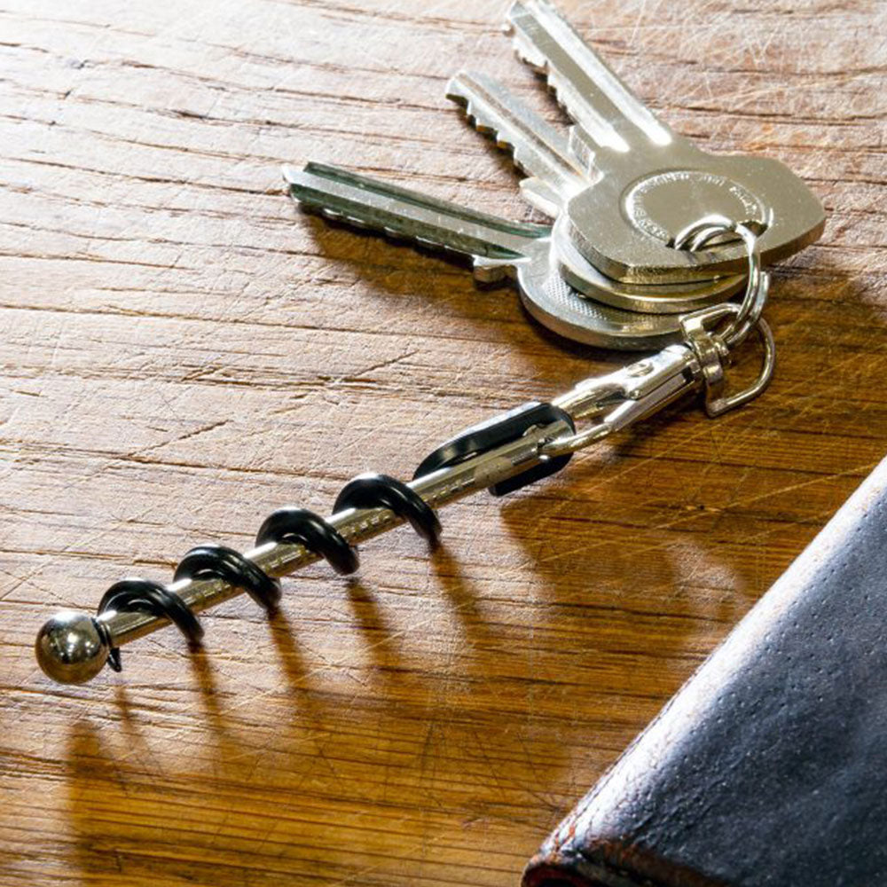 TRUE UTILITY Mini Korkenzieher Twistick - Wein Flaschen Öffner Schlüsselanhänger