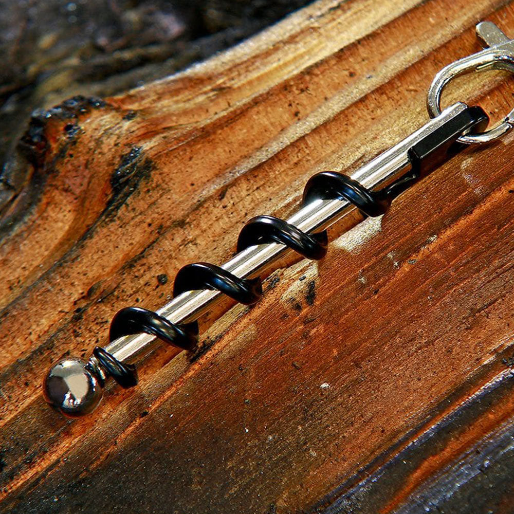 TRUE UTILITY Mini Korkenzieher Twistick - Wein Flaschen Öffner Schlüsselanhänger