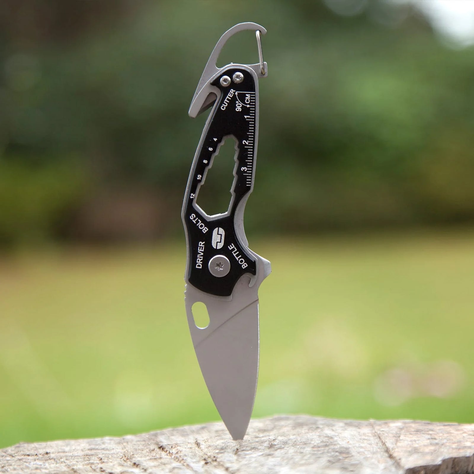 TRUE UTILITY Mini Multi Tool SmartKnife - Pocket Knife Fishing Keychain