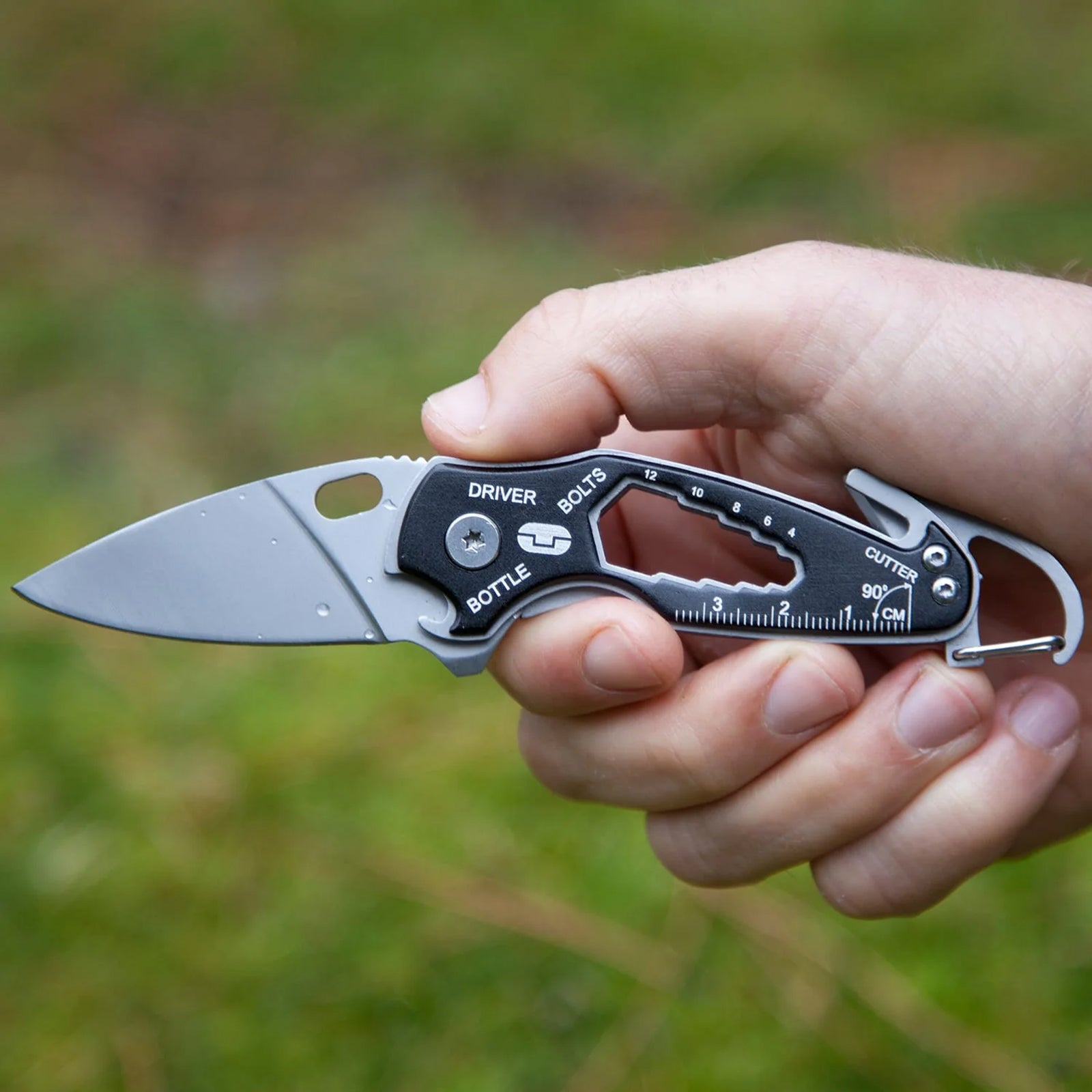 TRUE UTILITY Mini Multi Tool SmartKnife - Pocket Knife Fishing Keychain