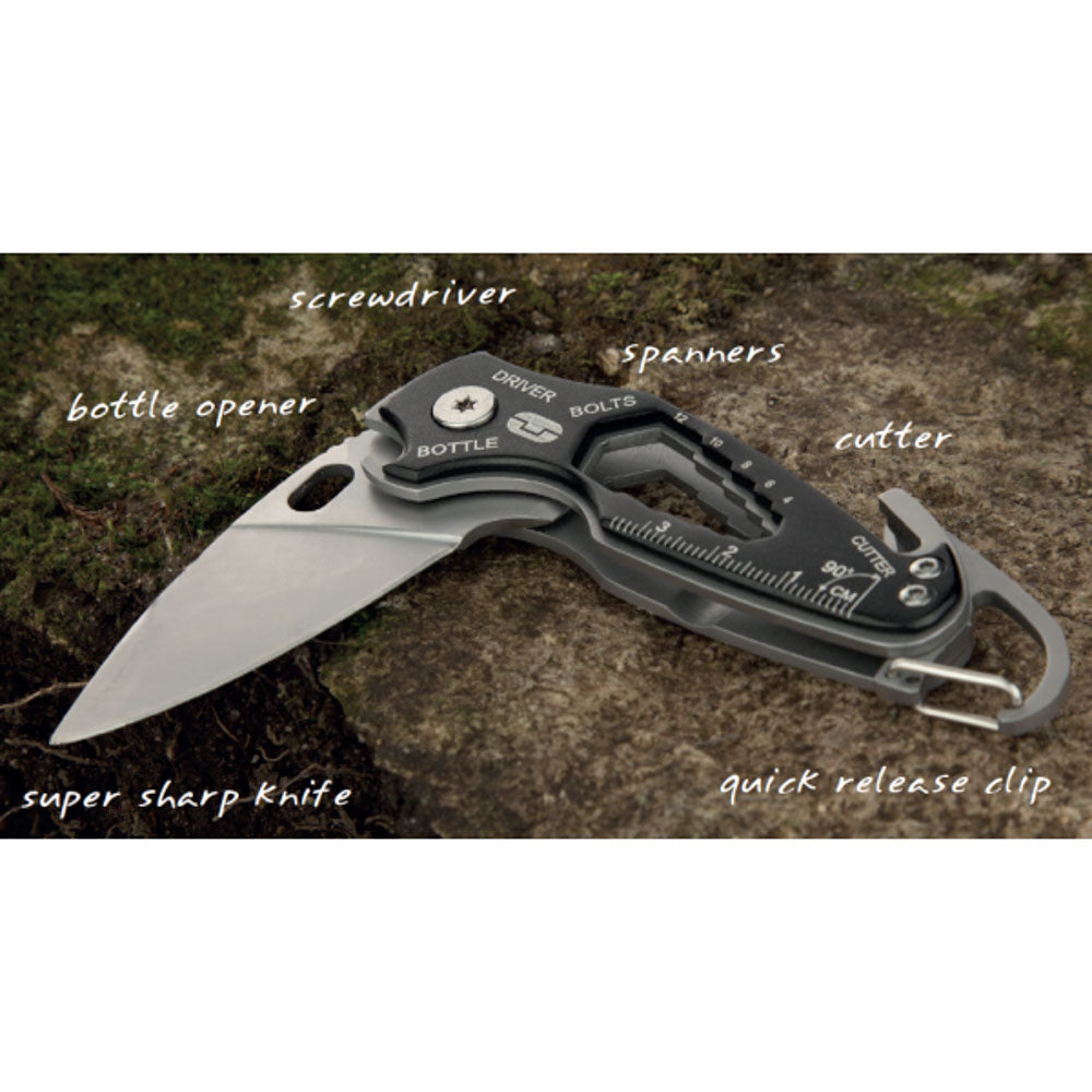 TRUE UTILITY Mini Multi Tool SmartKnife - Pocket Knife Fishing Keychain