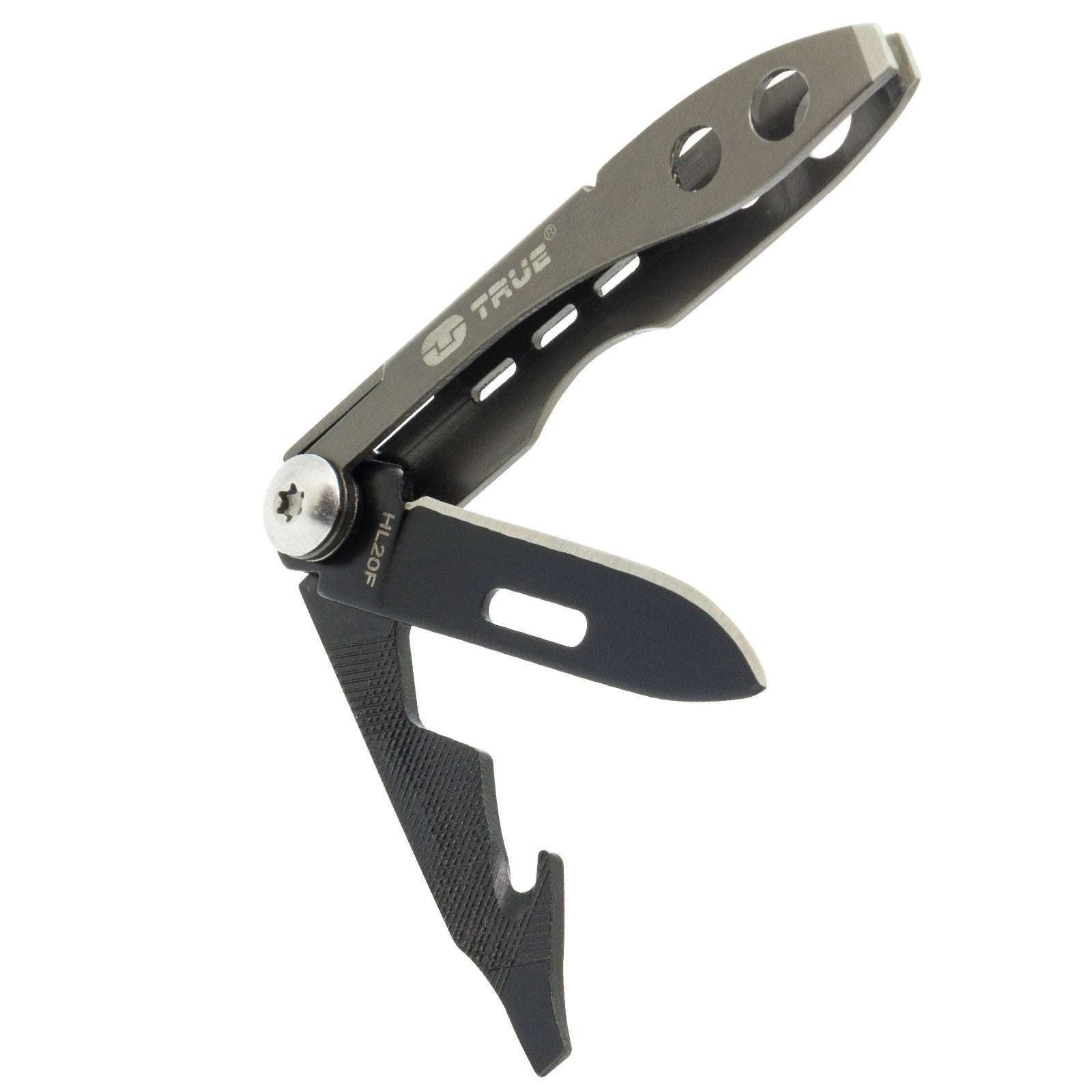TRUE UTILITY Couteau de poche Pince à épiler Mini outil multifonction Couteau pliant Porte-clés