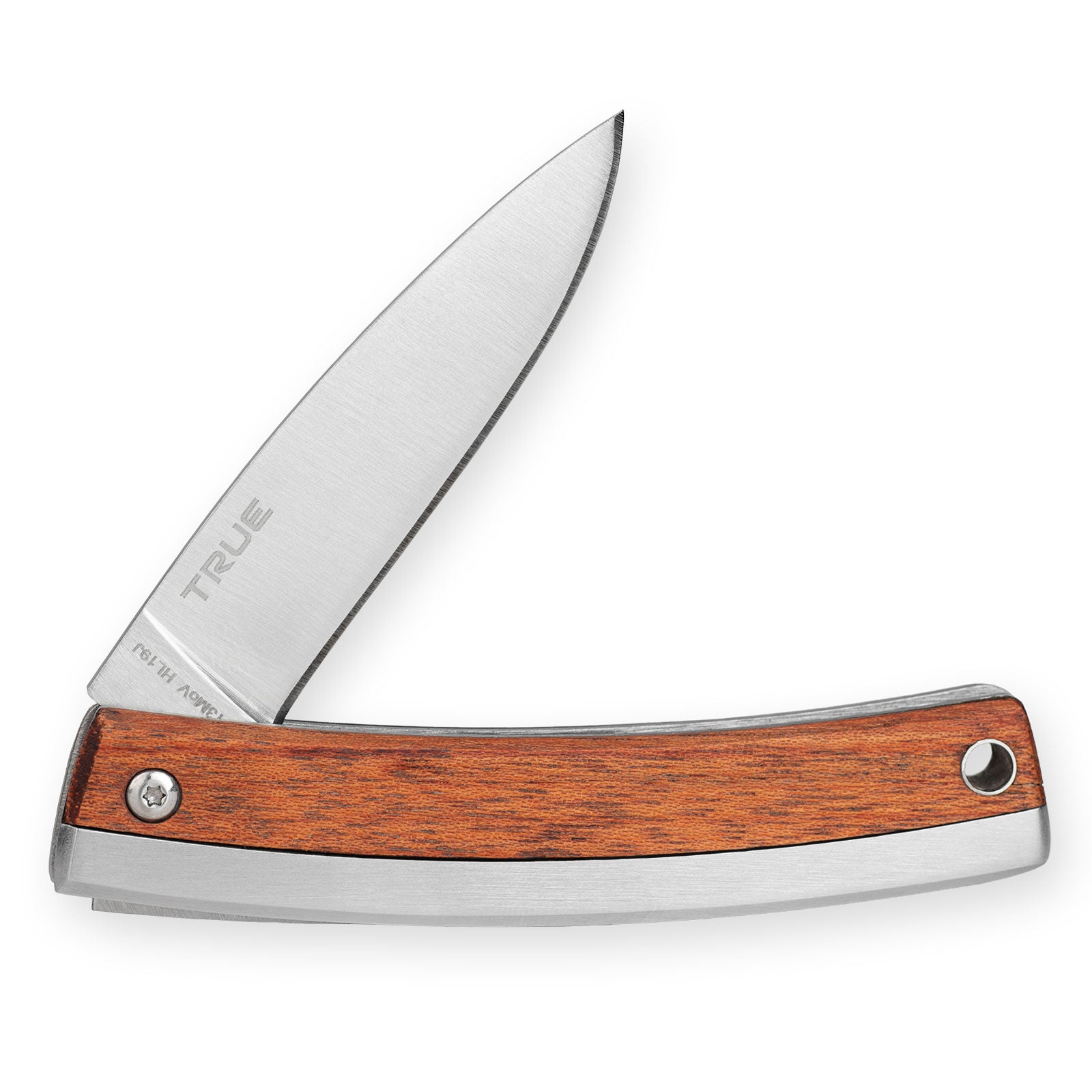 TRUE UTILITY Couteau pliant Couteau de gentleman Couteau de poche Manche en palissandre 63 g