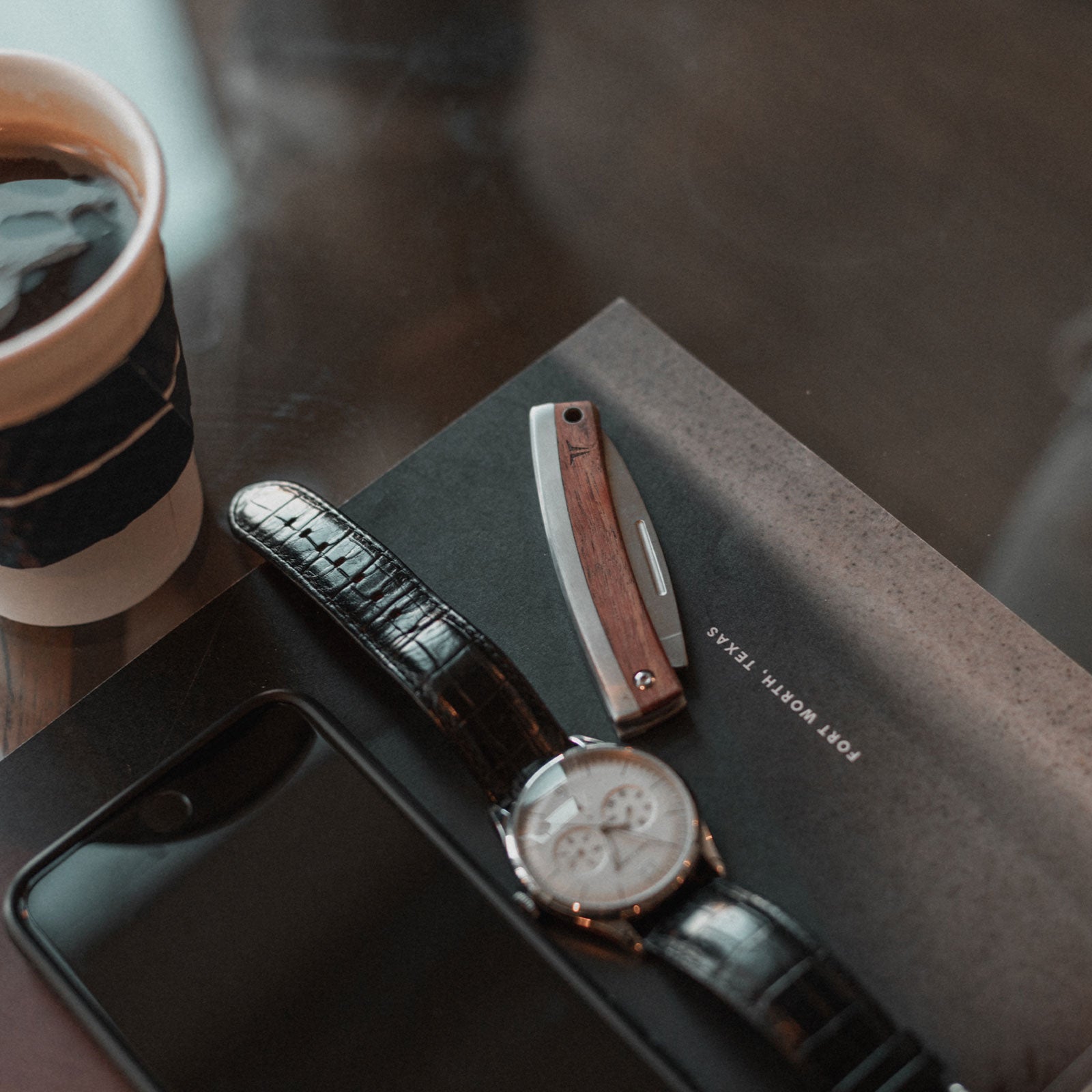 TRUE UTILITY Klappmesser Gentlemans Knife Taschen Messer Rosenholz Griff 63 g