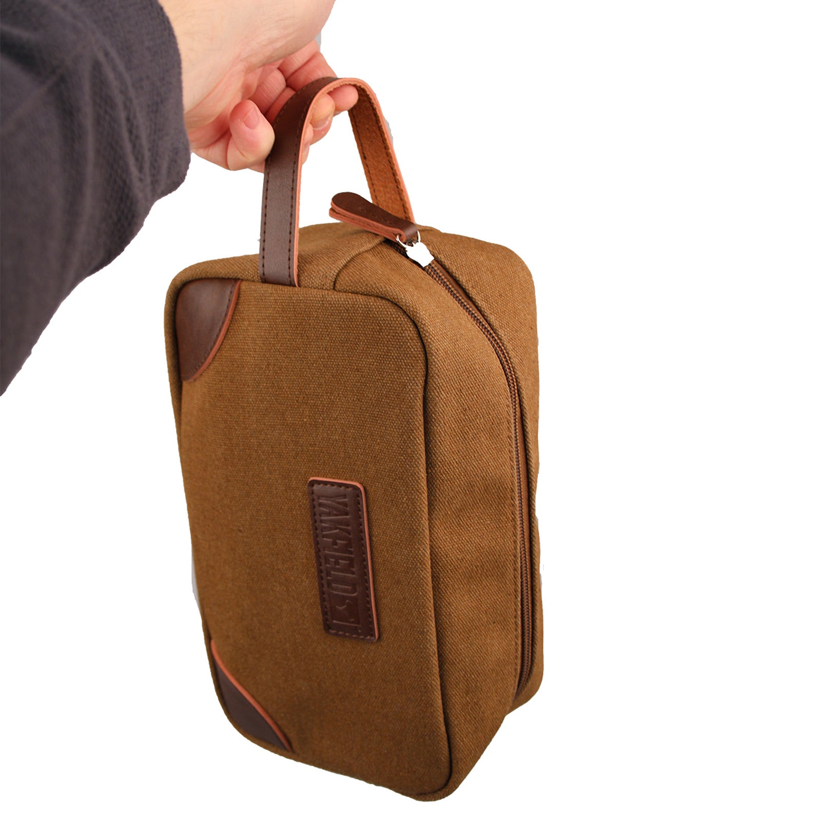 YAKFIELD Kulturbeutel Dias Canvas Kulturtasche Kosmetik Toiletten Wasch Tasche