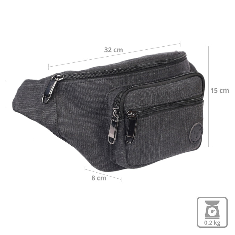 YAKFIELD Gürteltasche Bauchtasche Hudson Hüfttasche Sport Cross Bag Baumwolle