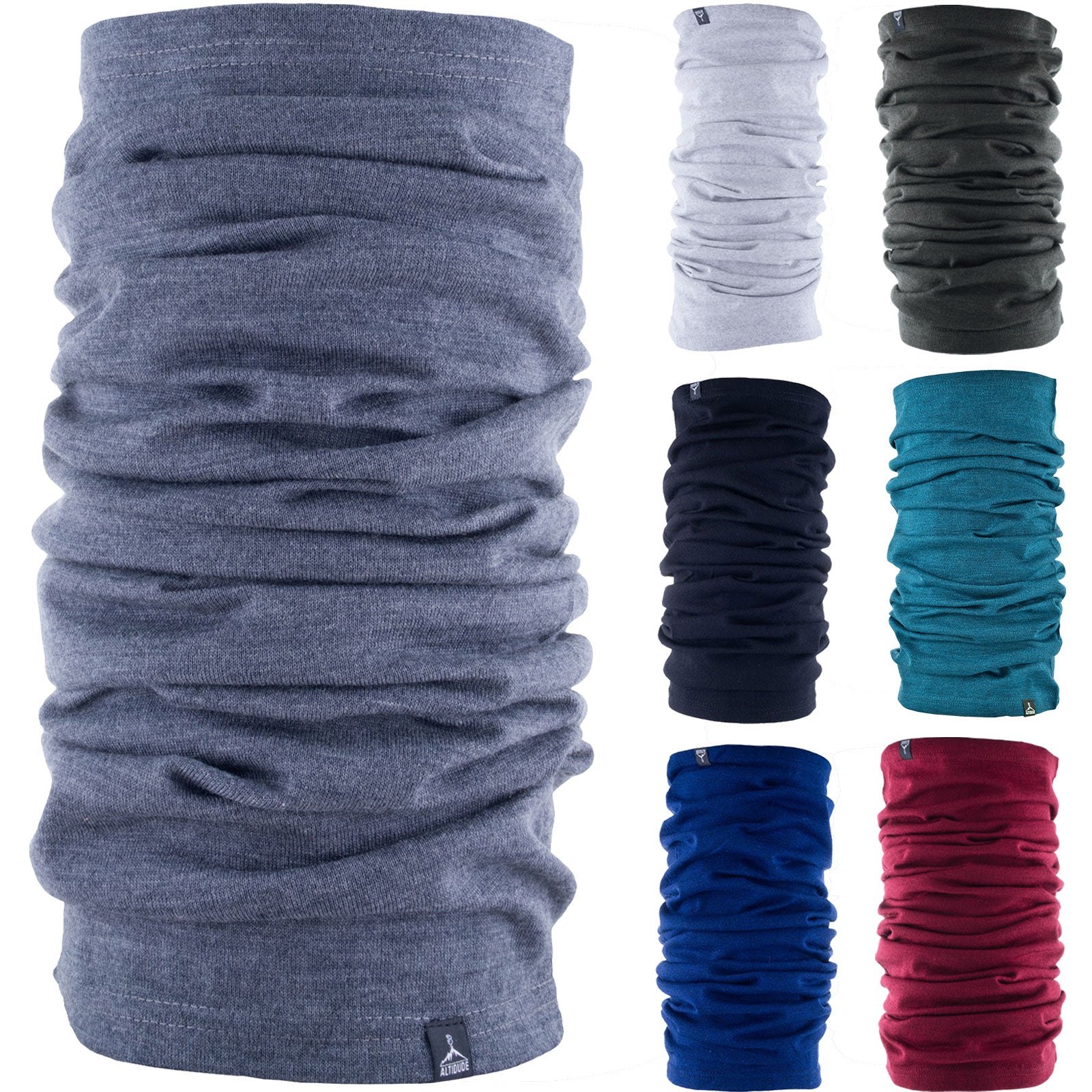 Écharpe tube unique ALTIDUDE, foulard à boucle ronde, 100 % laine mérinos