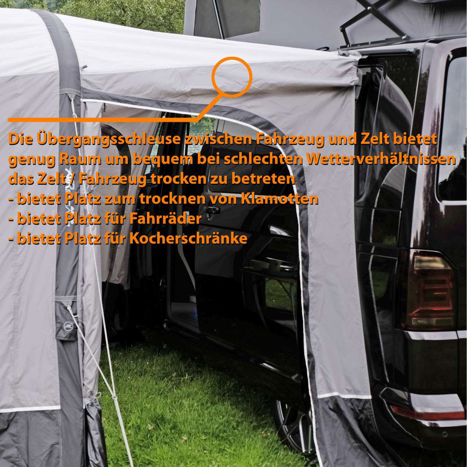 VANGO Bus Awning Airhub Hexaway II Low Airbeam Air Tent Van SUV VW Inflatable