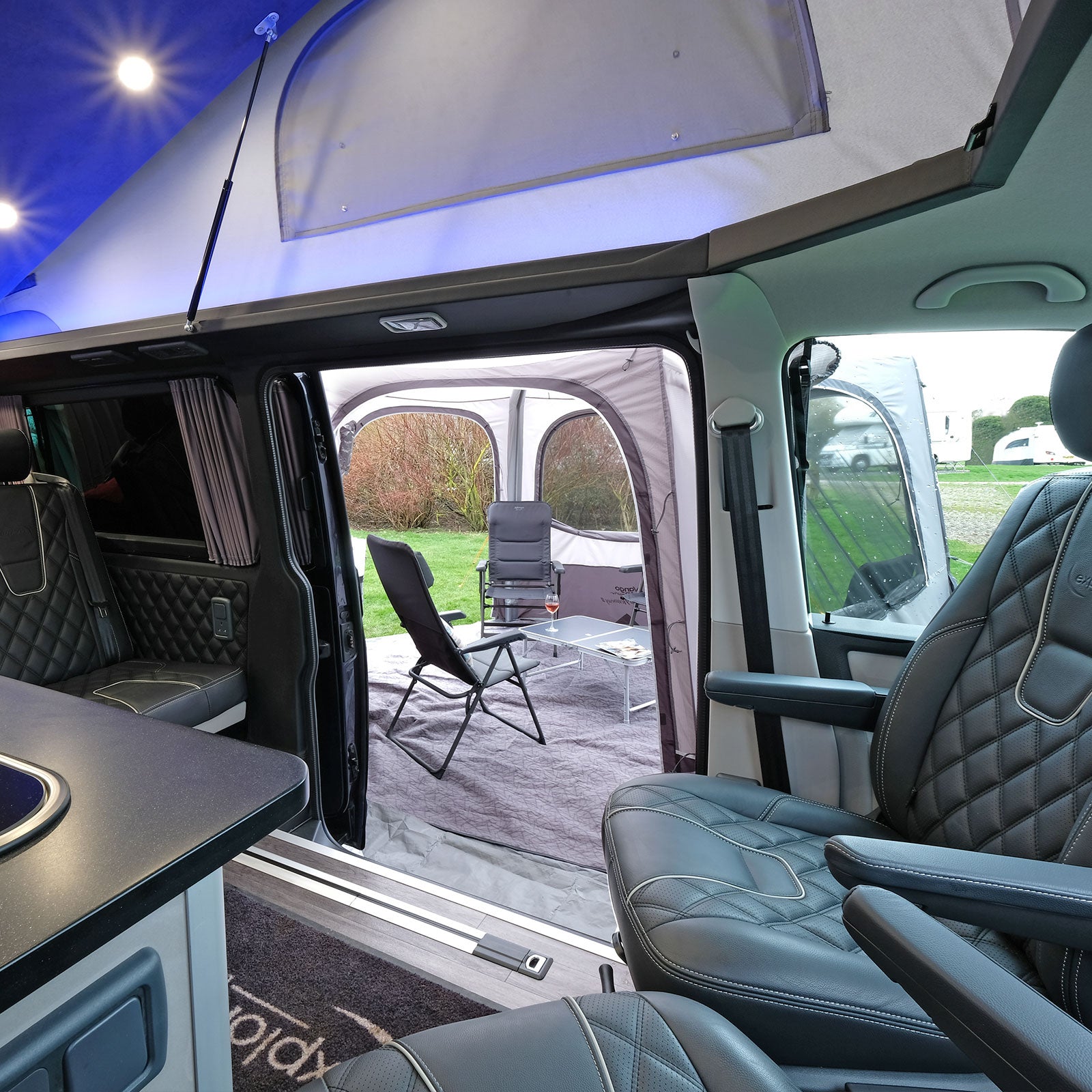 VANGO busvoortent Airhub Hexaway II Low Airbeam lucht tent voor busjes, SUV’s en VW’s – opblaasbaar