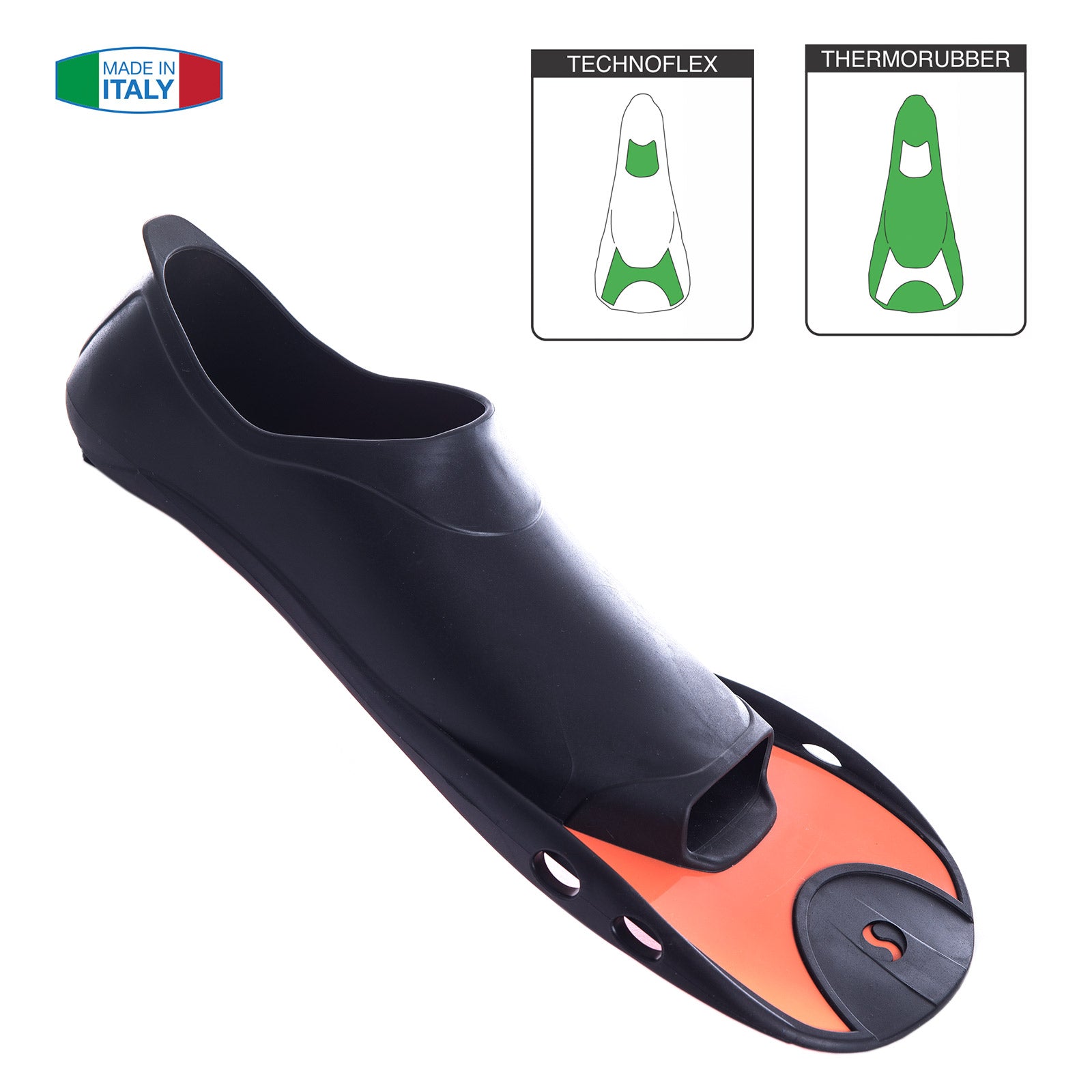 SALVAS Swimming Fin F5 Training Short Fin Snorkel Diver Adults 34-45