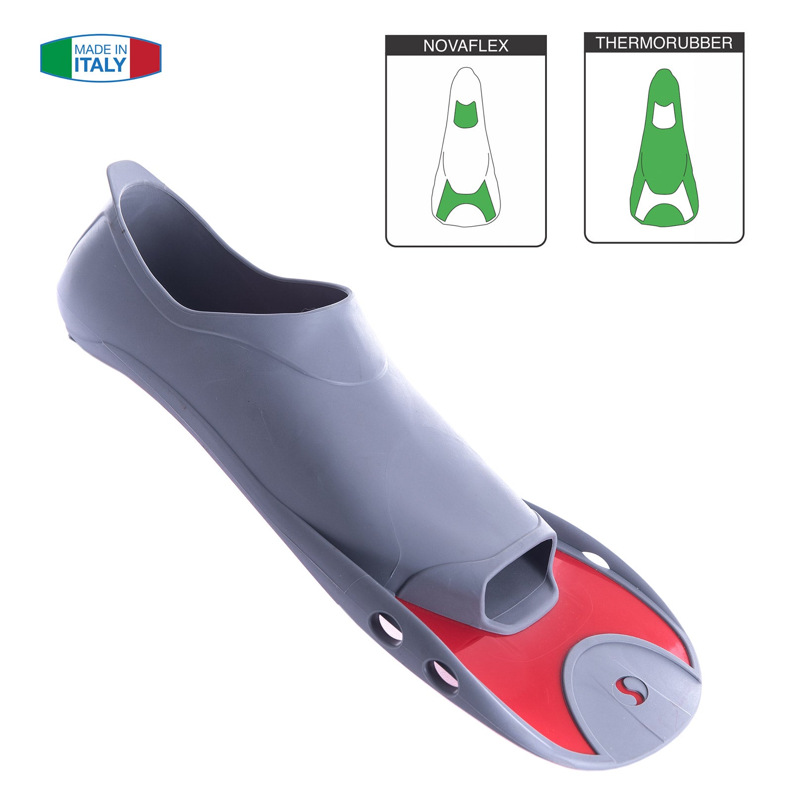 SALVAS Schwimmflosse F5 Training Kurz Flosse Schnorchel Taucher Erwachsene 34-47