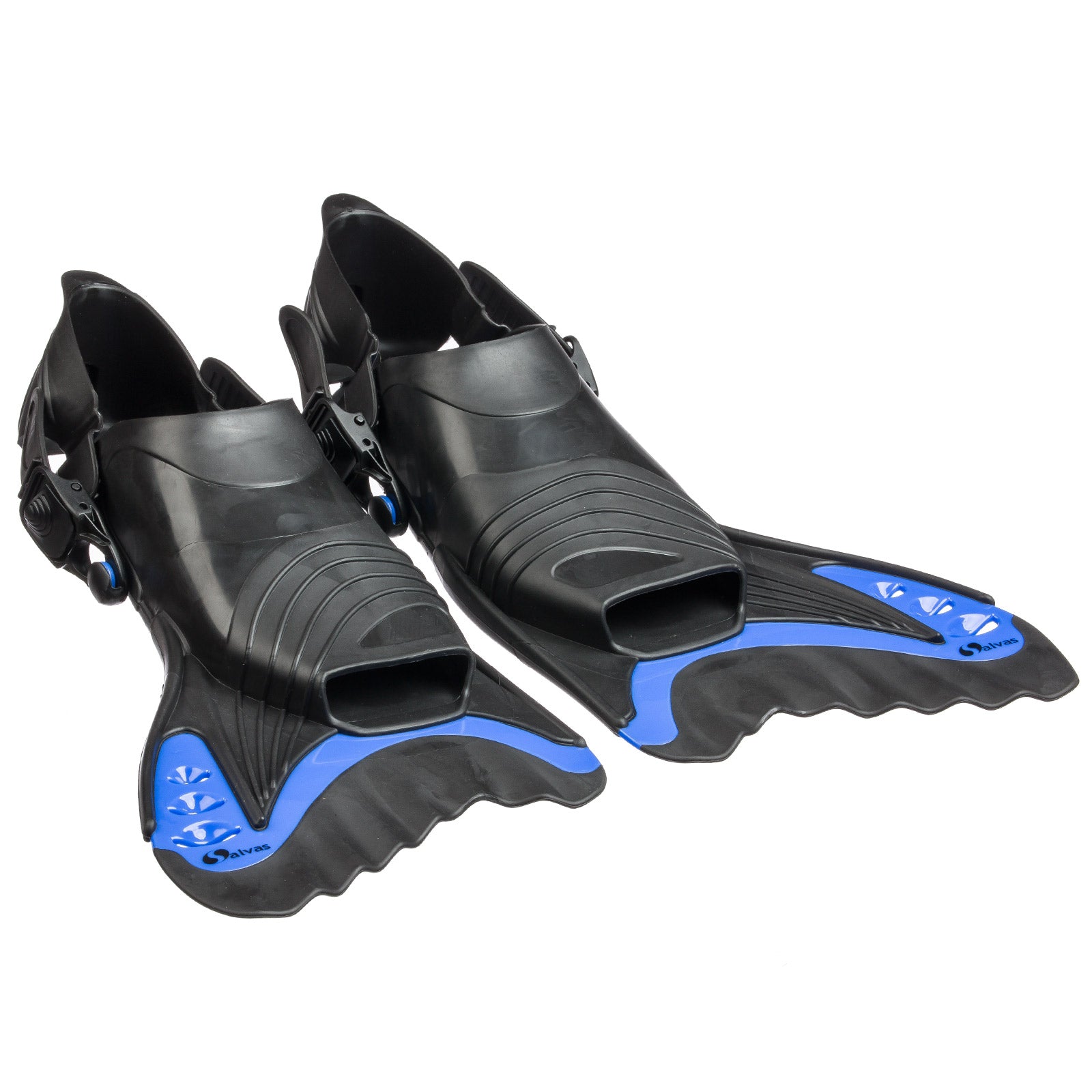 SALVAS Schwimmflossen Aquaria Training Kurz Flosse Fersen Band Verstellbar 36-47