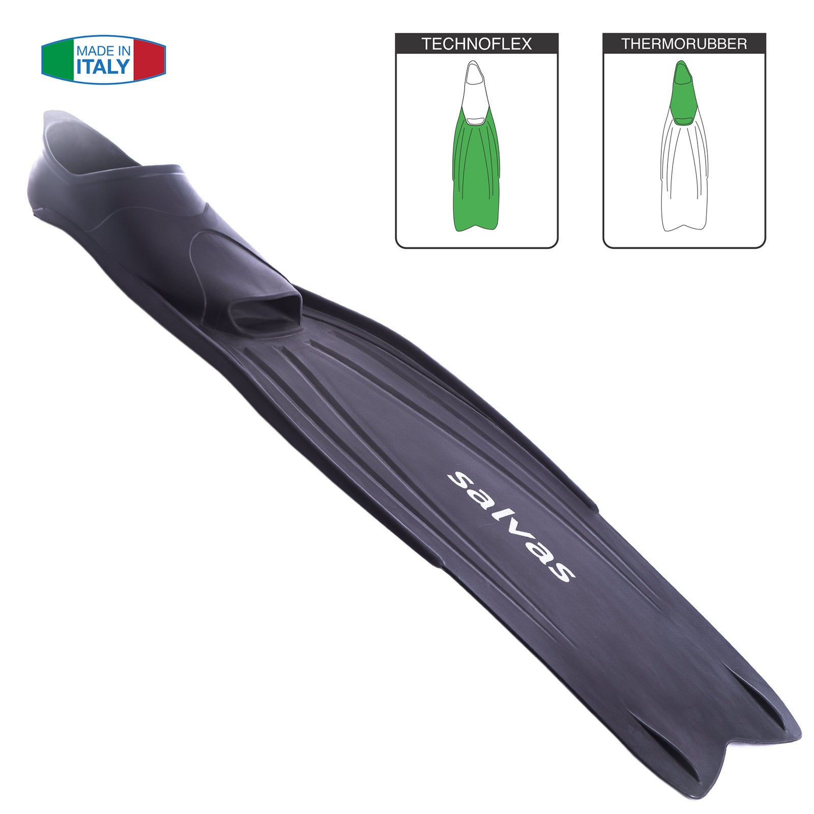 SALVAS Equipment Swimming Fin Shark Apnea Scuba Long Free Diving Diver 40-47