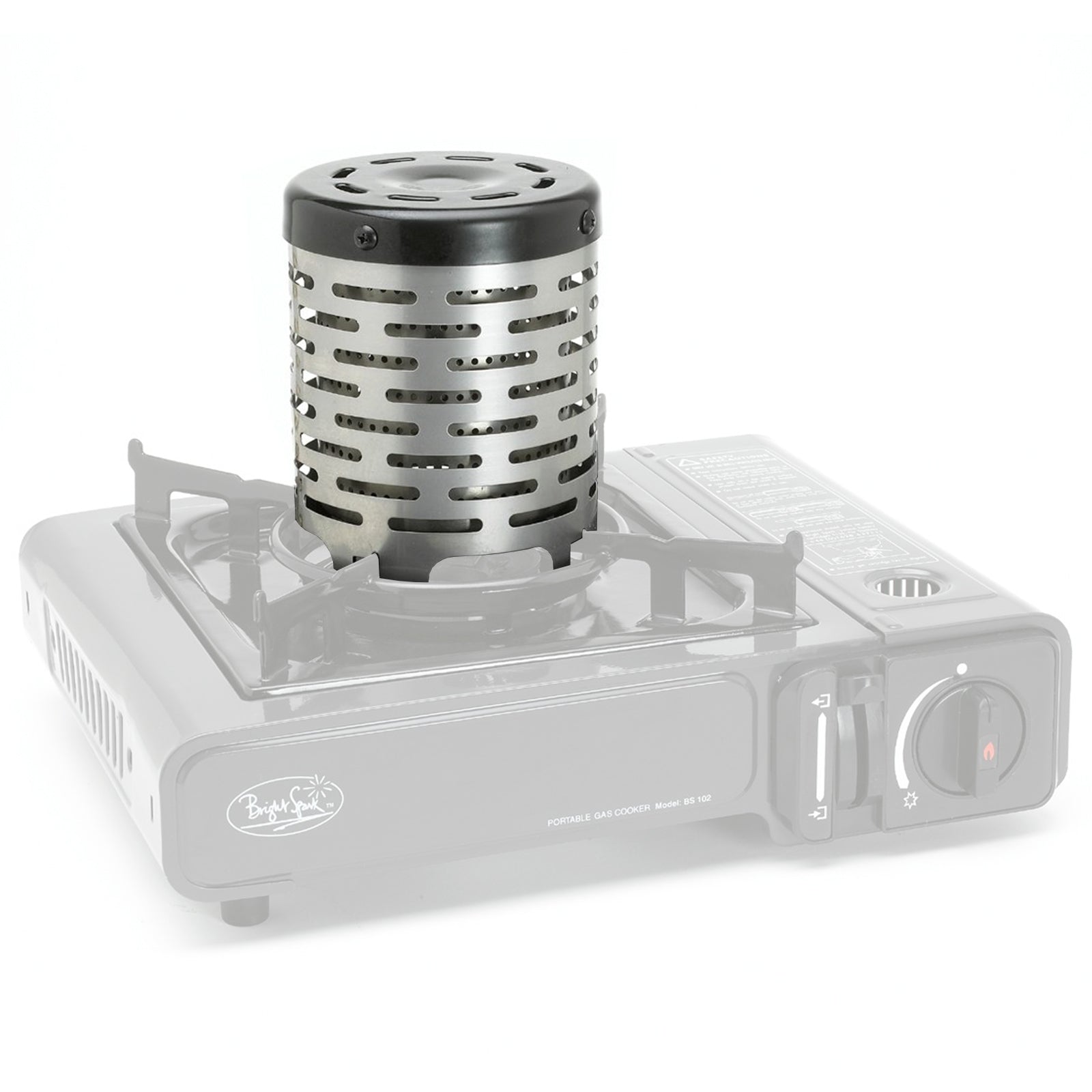 Heating attachment for gas cooker in front of tent heater spotlight winter camping heater 2kW