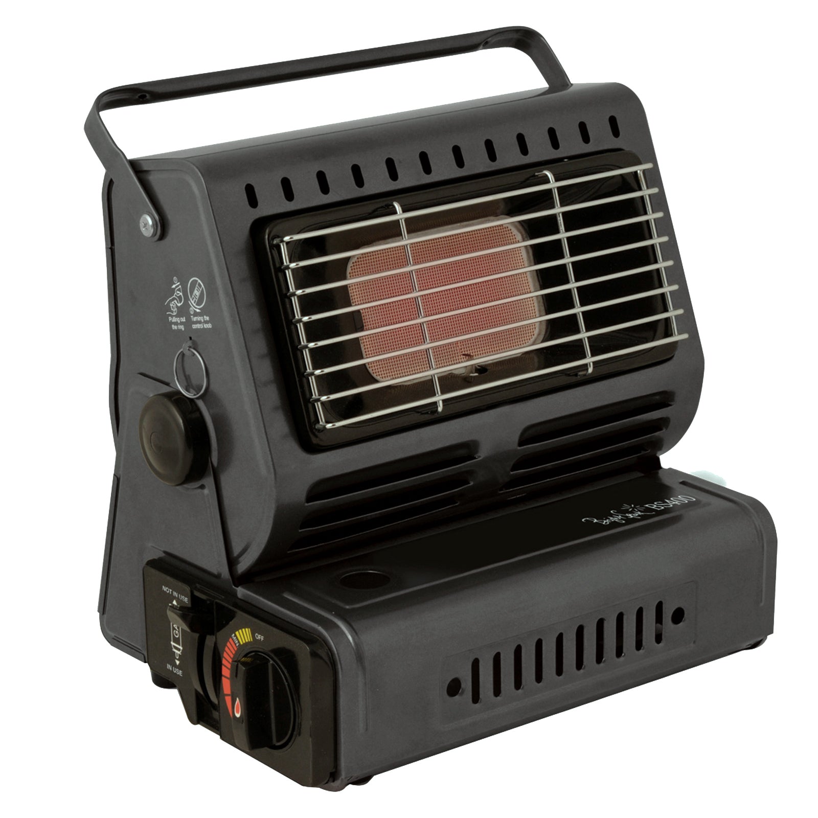 BRIGHT SPARK fan heater gas heater camping front tent heater ceramic 1.3 kW
