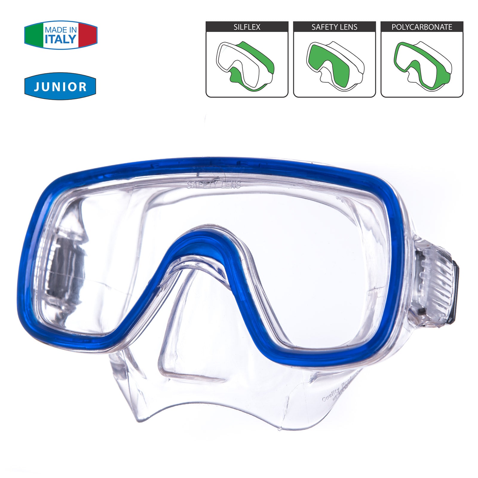 SALVAS Children's Diving Mask Domino Snorkel Diver Swimming Goggles Mask With Nose