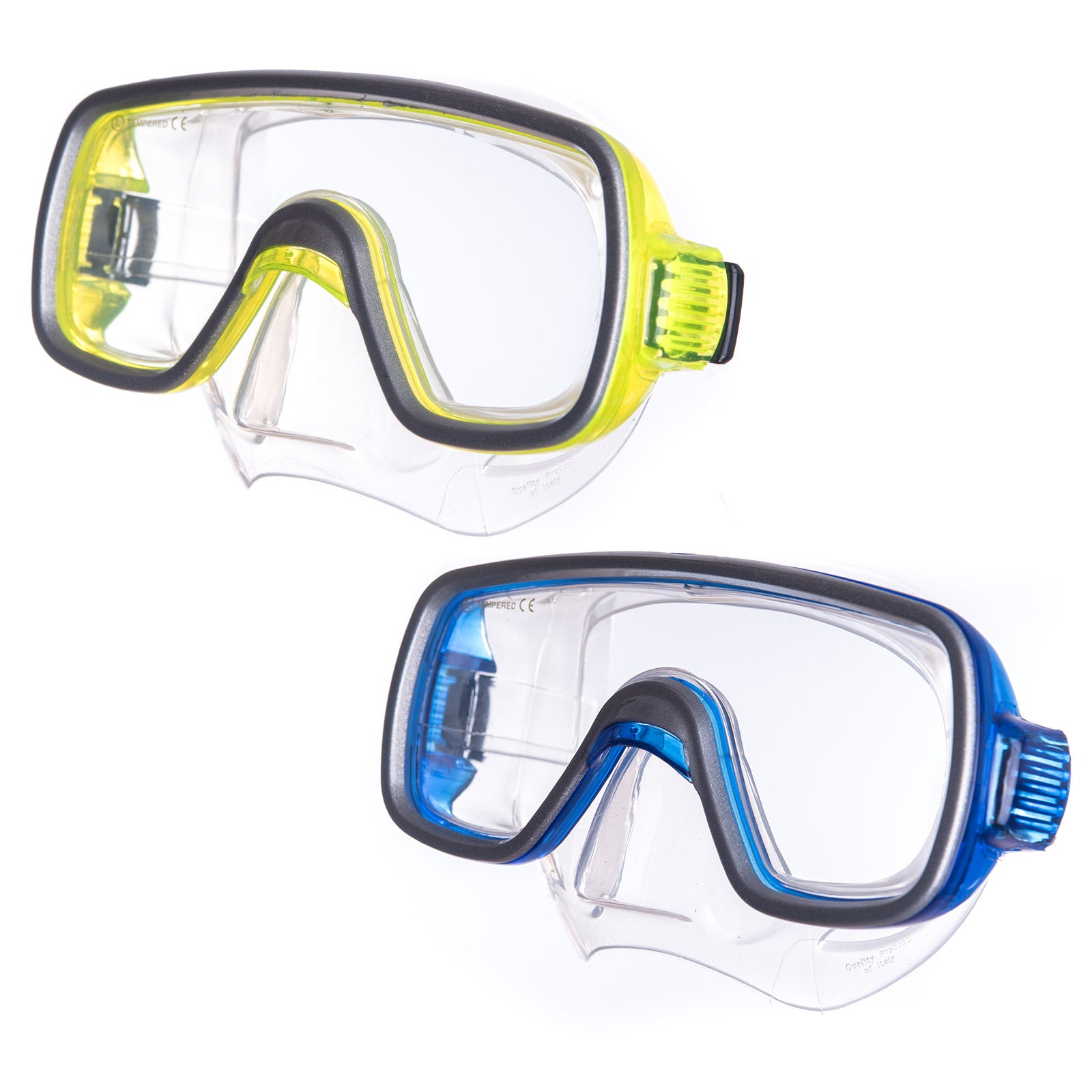 SALVAS Youth Diving Mask Geo Snorkel Diver Swimming Goggles Anti-fog Silicone