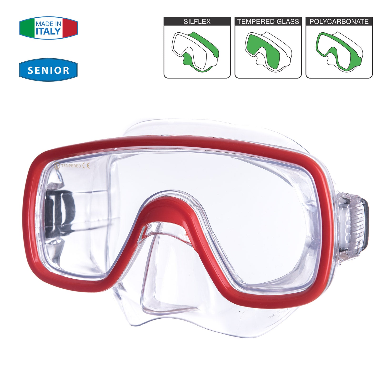 Masque de plongée SALVAS Domino Sr Tuba Lunettes de natation Anti-buée Adultes