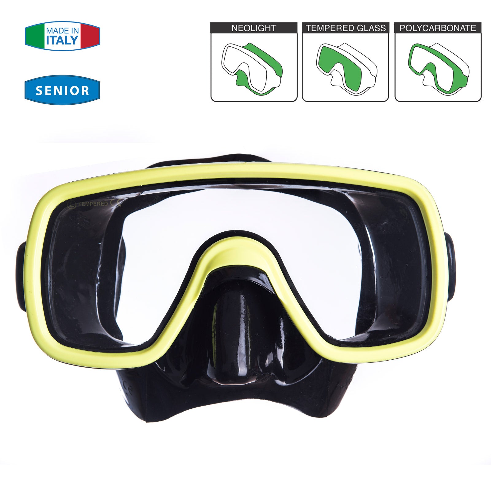 Masque de plongée SALVAS Domino Sr Tuba Lunettes de natation Anti-buée Adultes