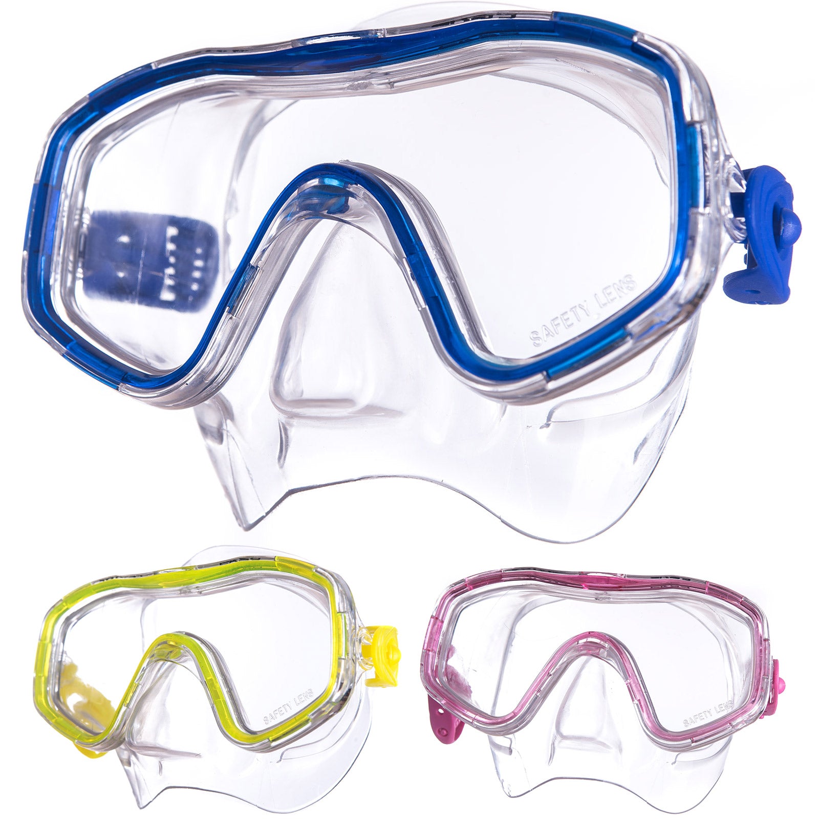 SALVAS Children's Diving Mask Easy Snorkel Diver Swimming Goggles Mask With Nose