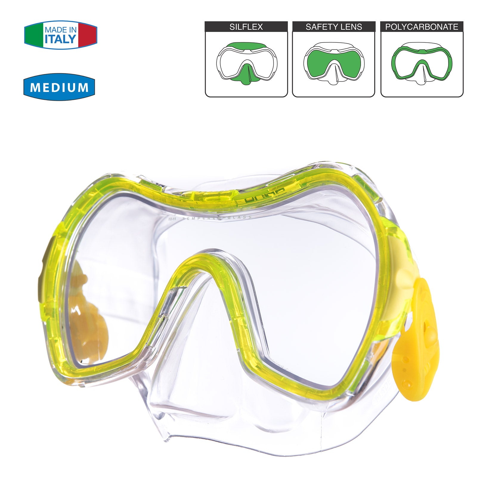 Masque de plongée SALVAS pour jeunes, tuba, lunettes de natation, masque avec nez
