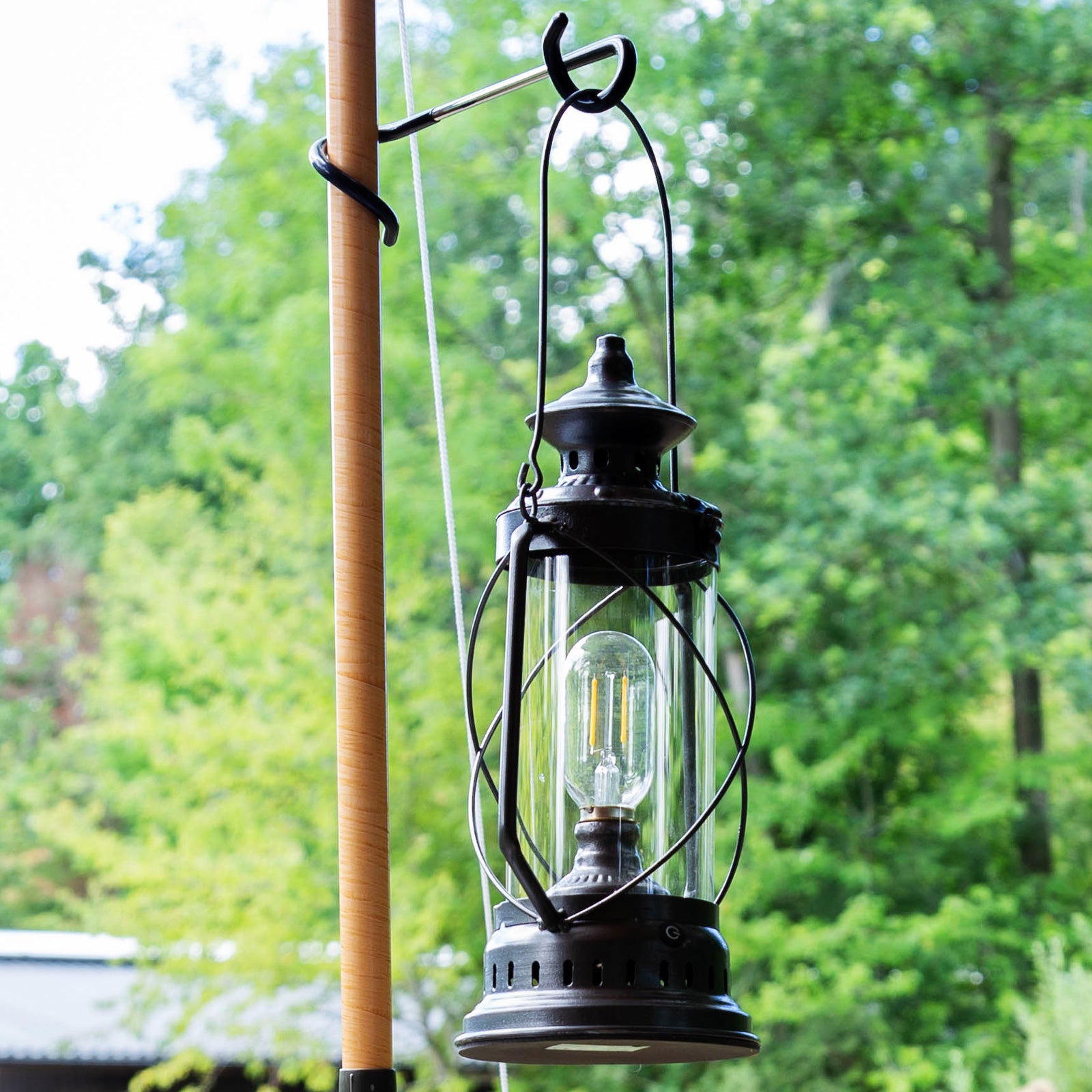 CAMPGURU Hook Double-headed Tent Pole Lantern Lamp Holder Spiral Camping