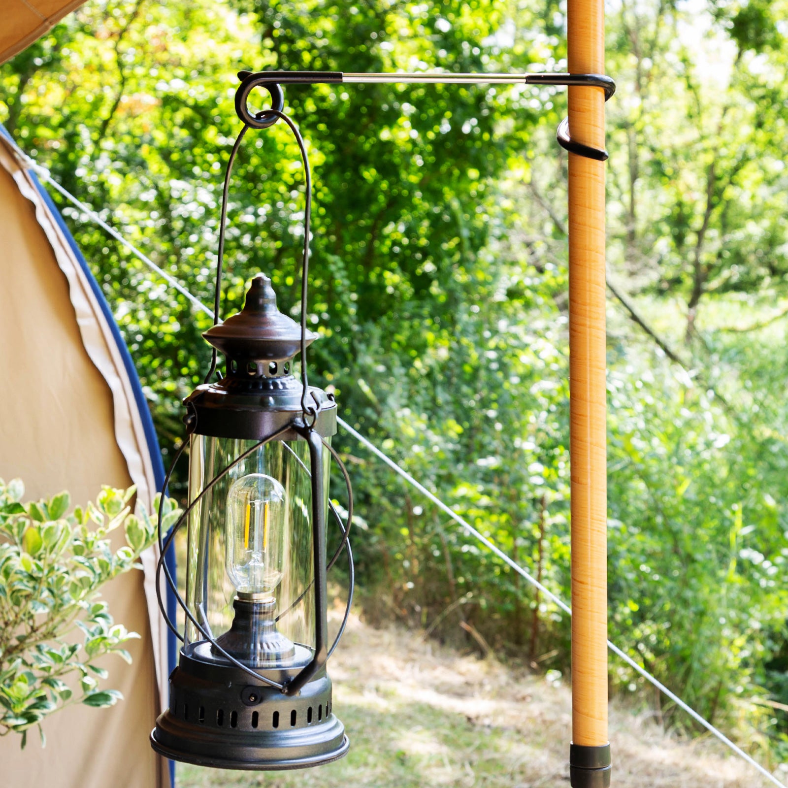 CAMPGURU Hook Double-headed Tent Pole Lantern Lamp Holder Spiral Camping