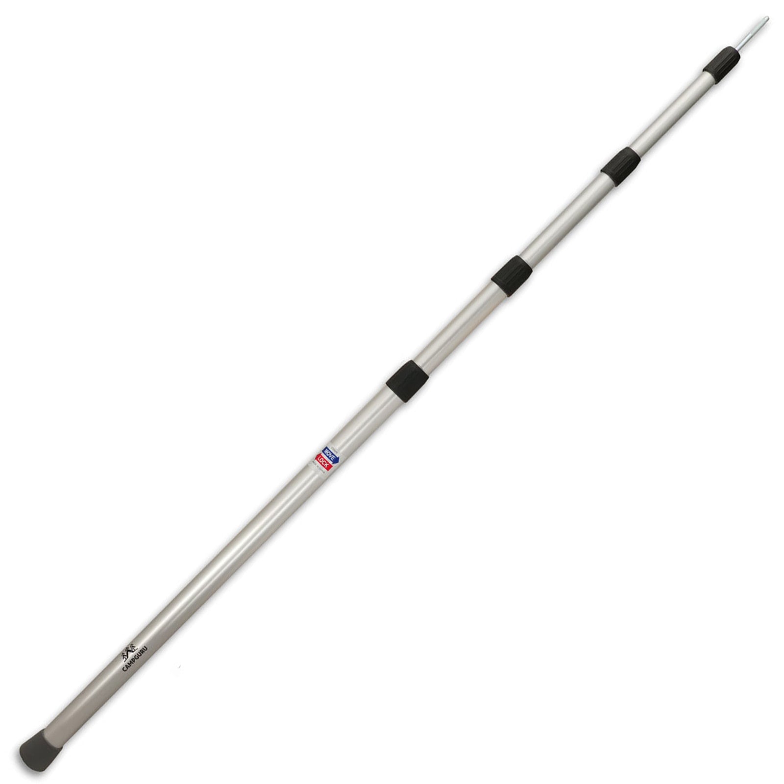 Poteau télescopique CAMPGURU pour auvent de tente, en aluminium, 250 cm