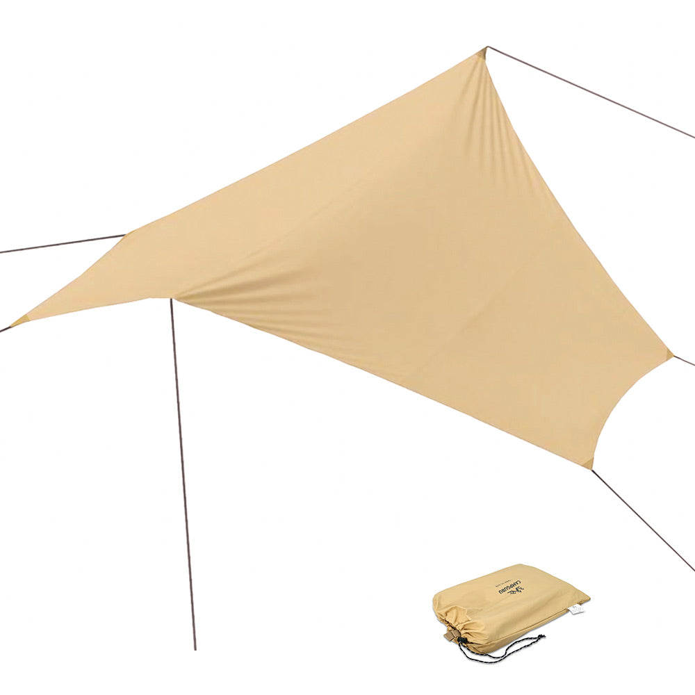CAMPGURU Tarp Wing Sonnen Segel Camping Vor Zelt Wind Schutz Plane Baumwolle 4 m