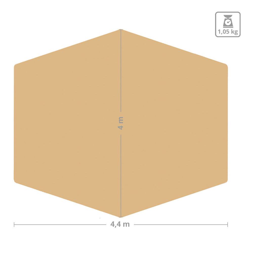 CAMPGURU Tarp Wing Sun Sail Camping Tente Avant Protection Contre Le Vent Bâche Coton 4 m